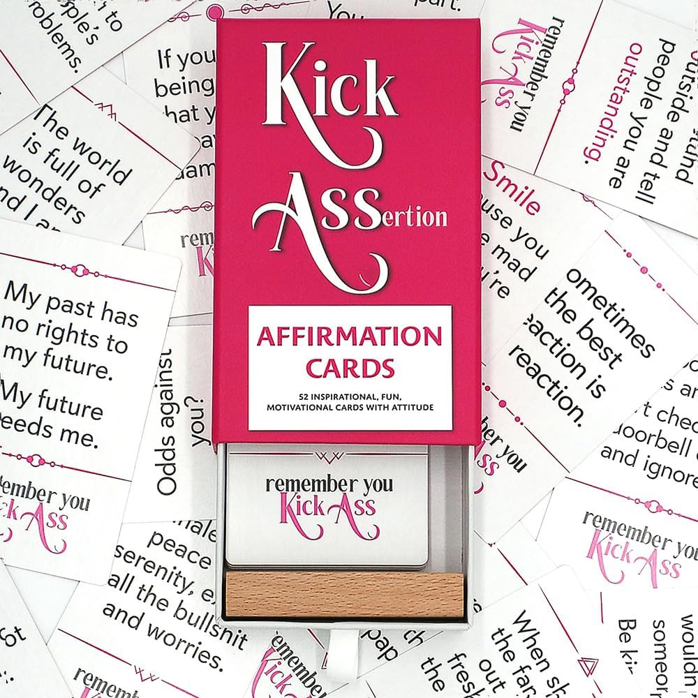KickAss Affirmation Cards For Women With Stand