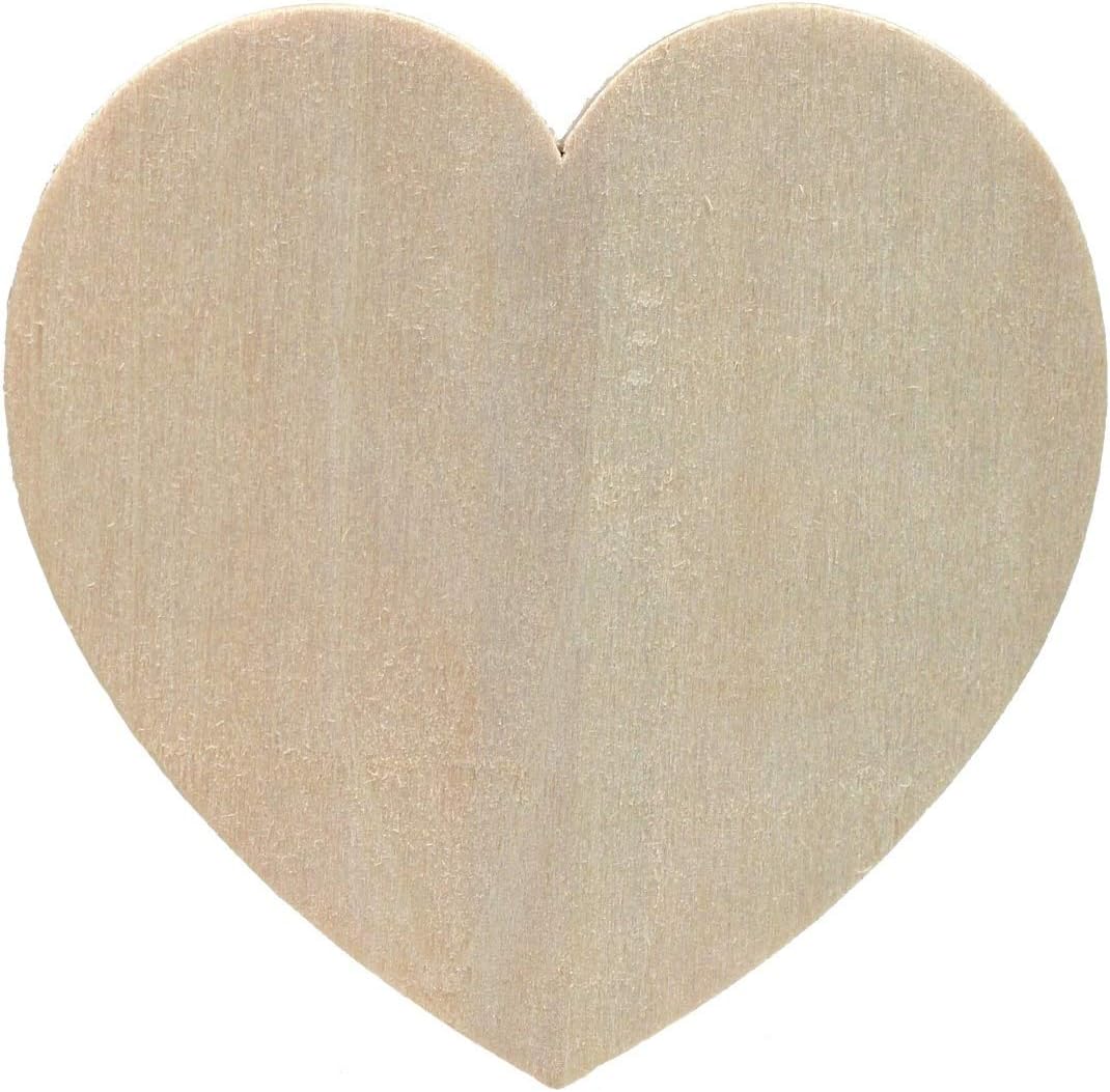 Creative Hobbies Unfinished Wood Heart Cutouts 35 Inch Wide 12 Pack