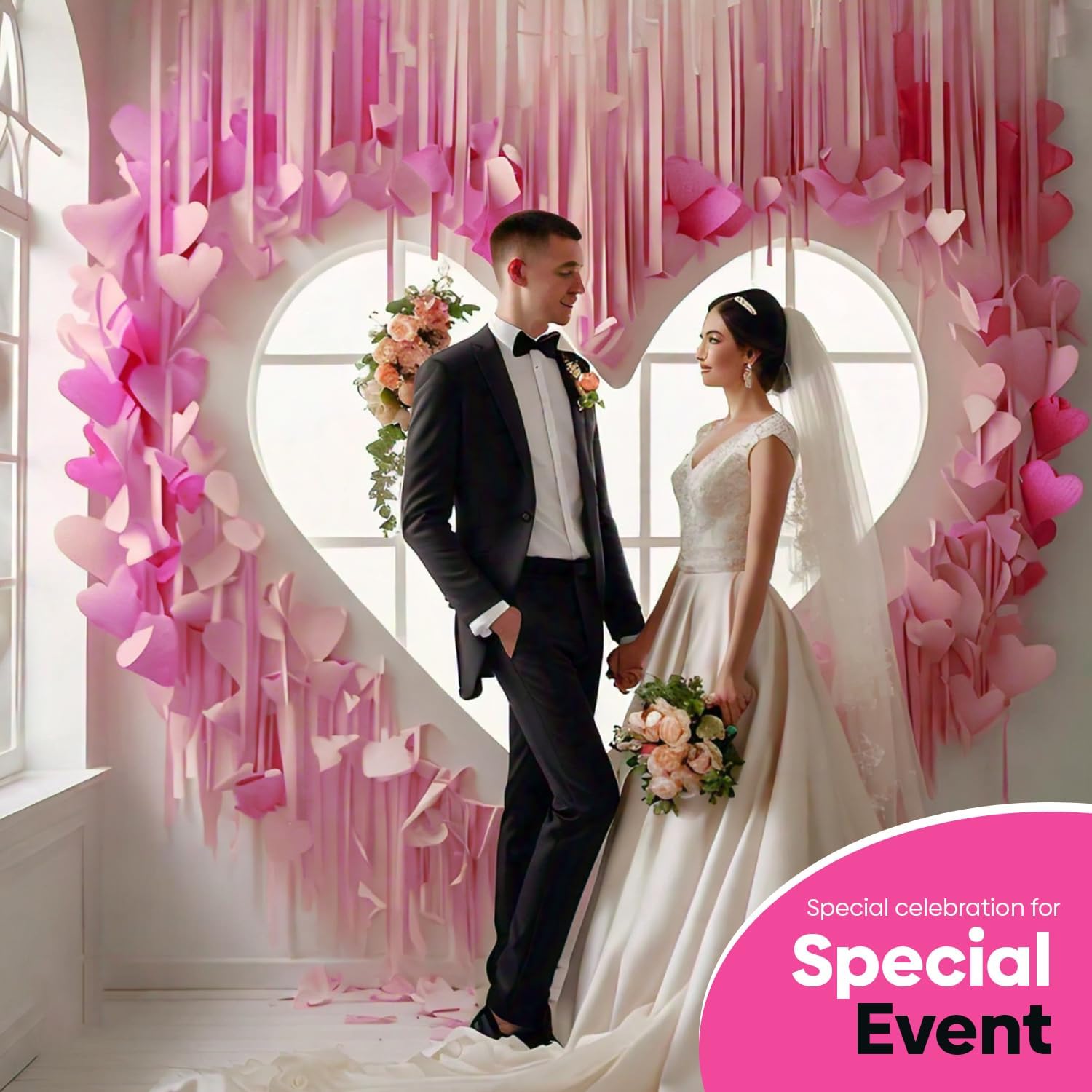 Captain Decor 4 Hot Pink Crepe Paper Streamers Rolls