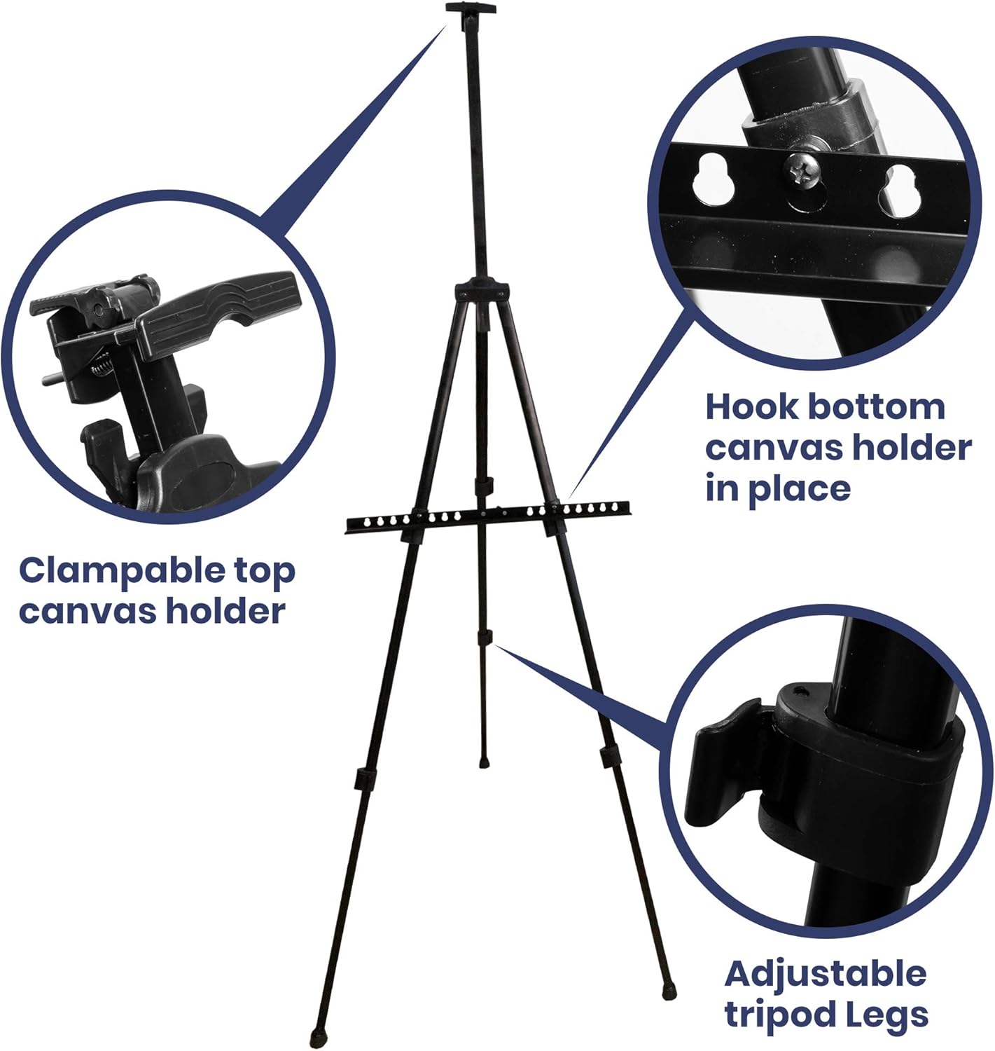 Pacific Arc Adjustable Aluminum Art Easel with Carrying Bag