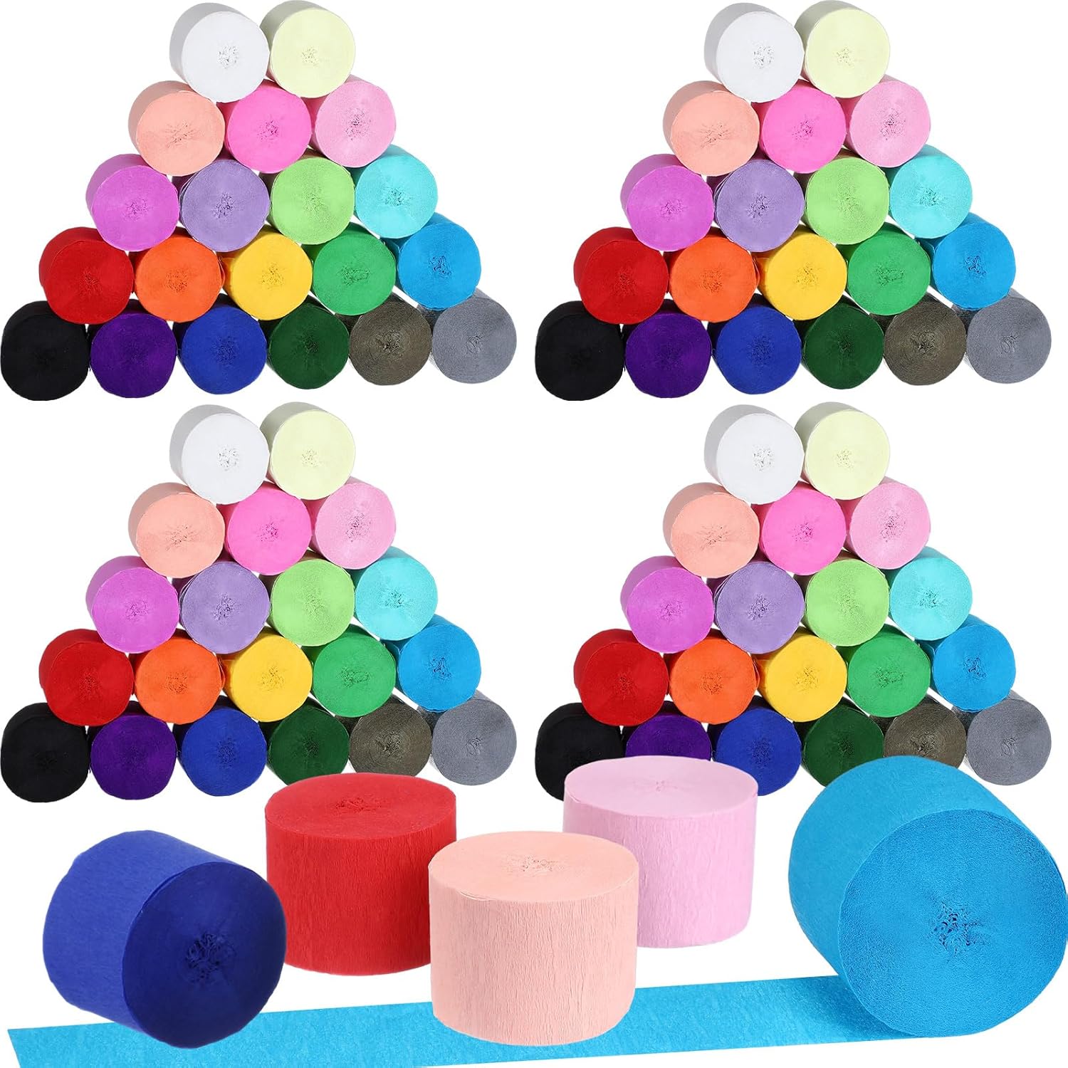 Ctosree Crepe Paper Streamer Roll for Party Decoration