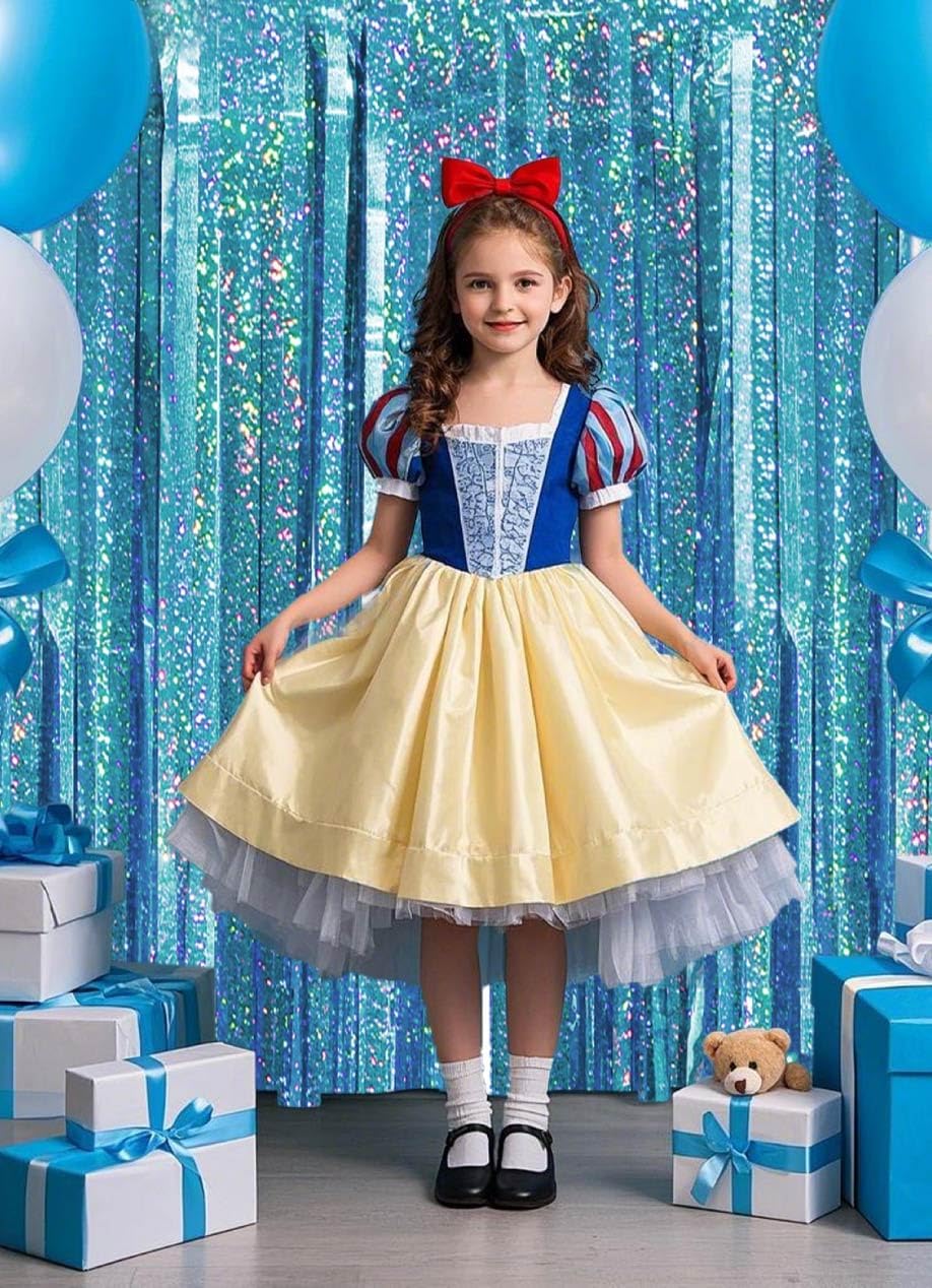 Blue Birthday Decorations Curtain Streamers with Tinsel