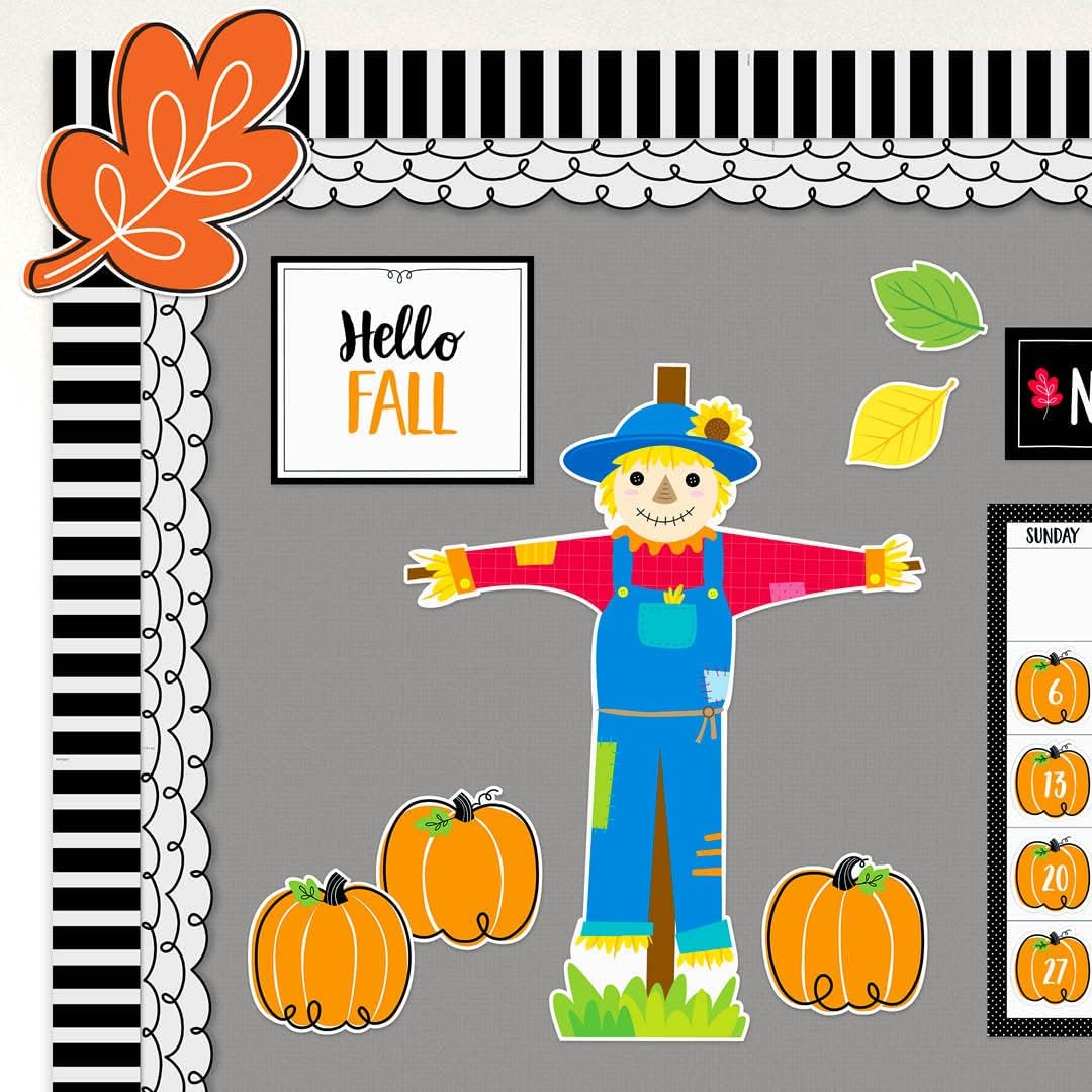 Doodle Pumpkin Cut-Outs for Halloween Classroom Dcor