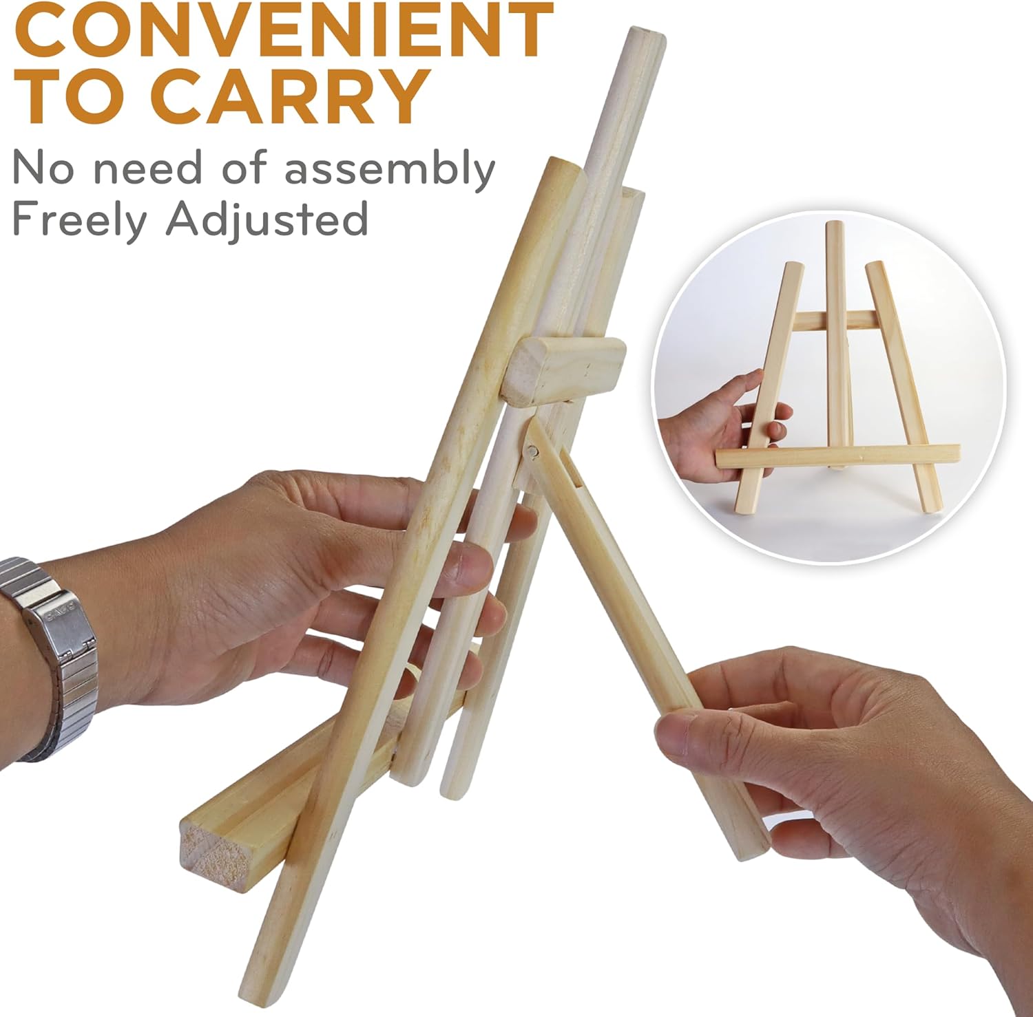 DUGATO 11 Inch Wood Tabletop Easel Set 4 Pack