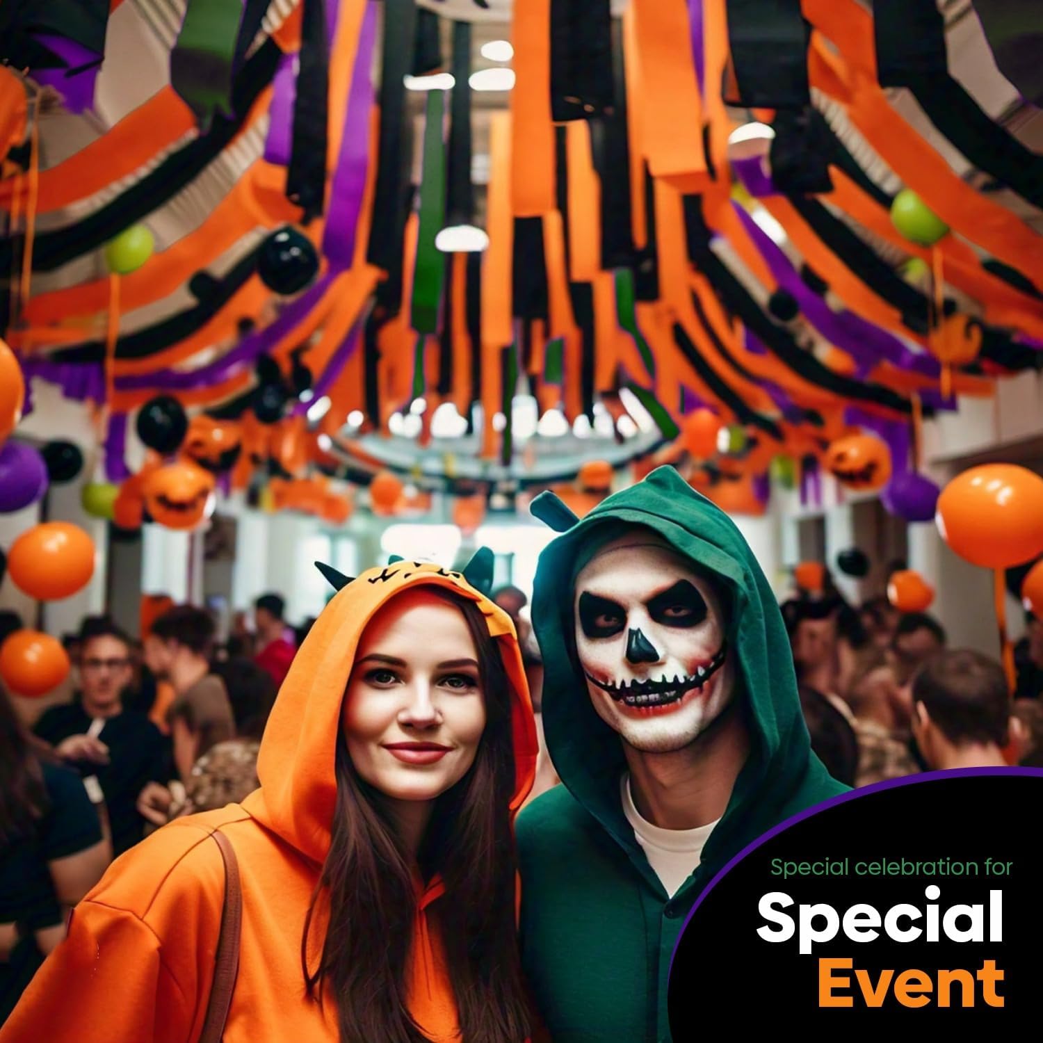 Captain Decor 8 Halloween Streamers Crepe Paper Rolls