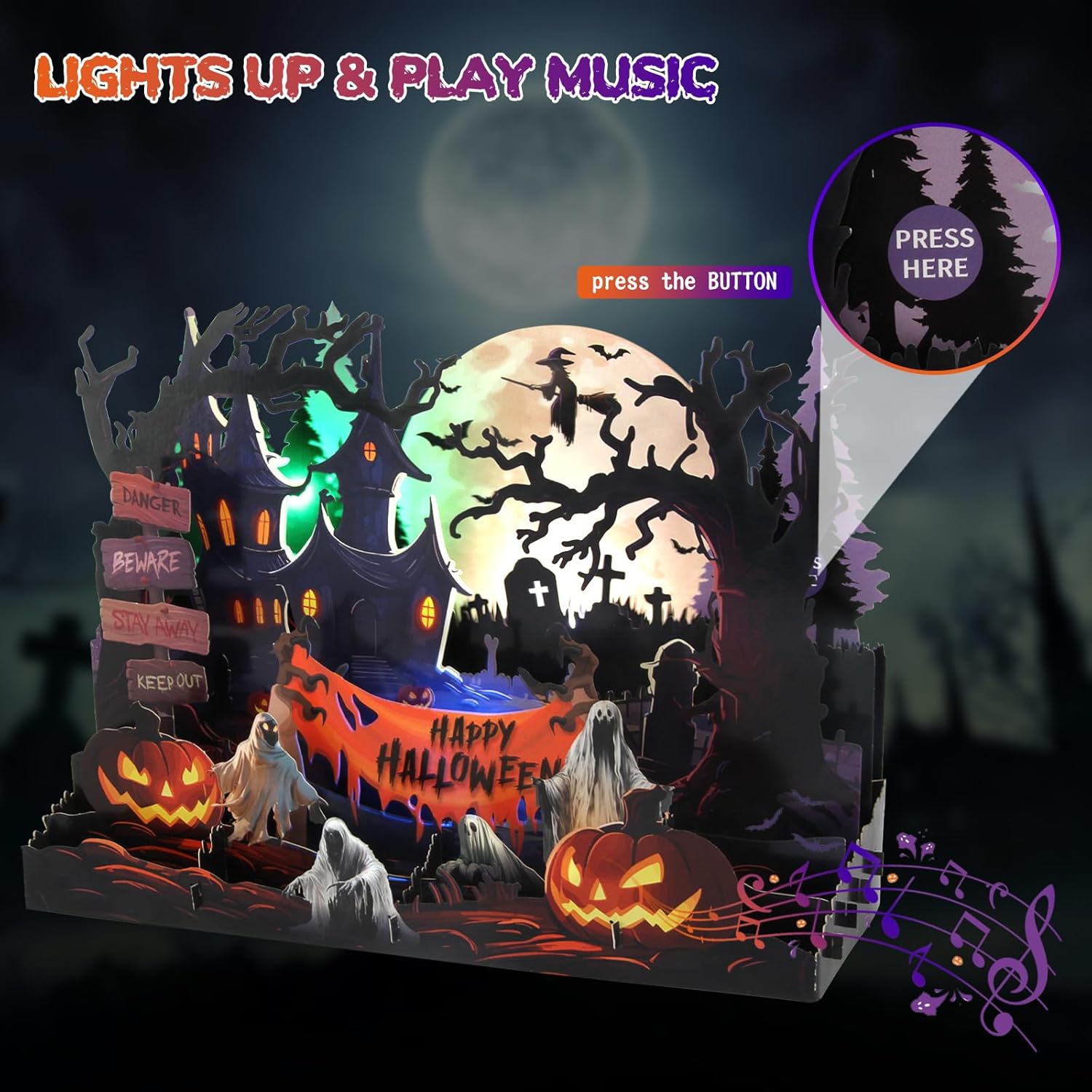 XTF2015 Halloween Card with Lights and Music