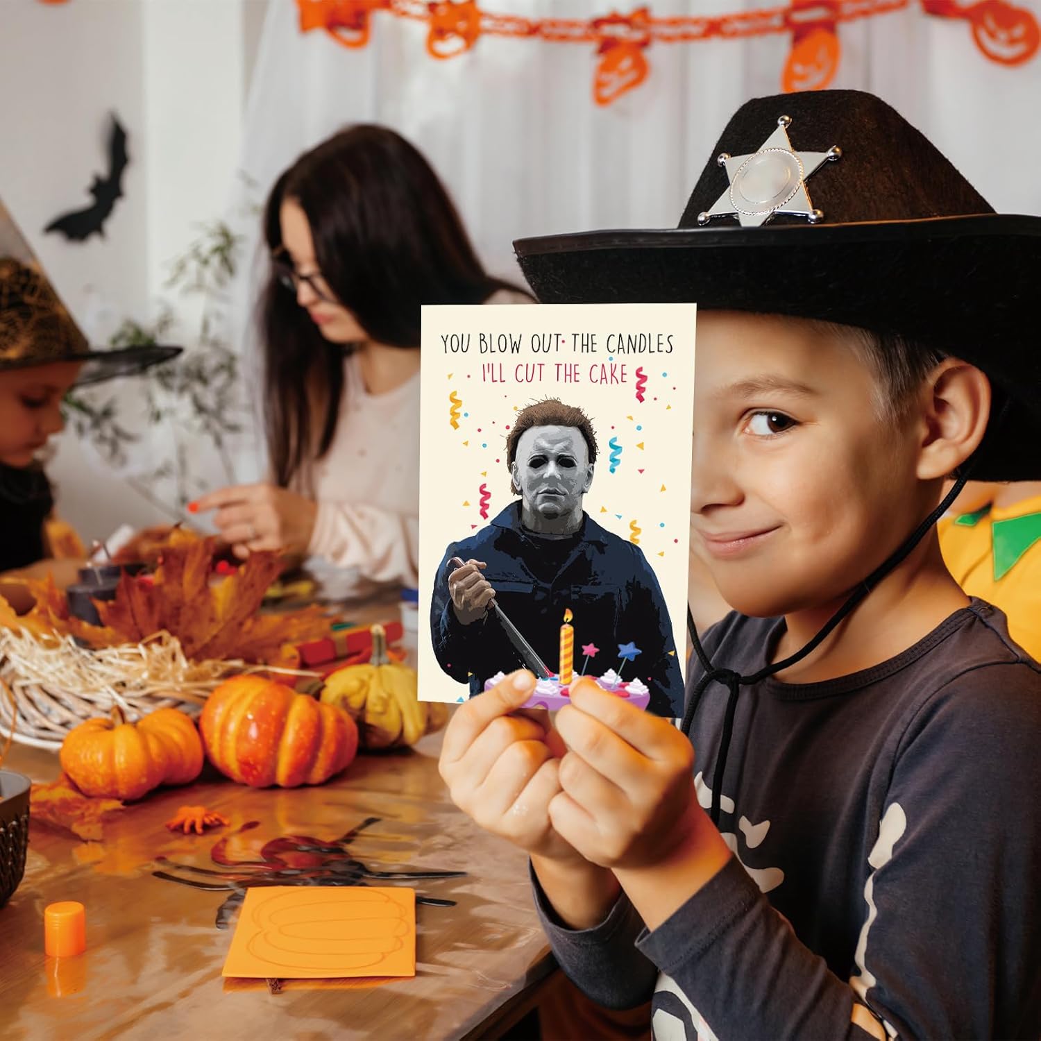 Creepy Michael Myers Halloween Birthday Card
