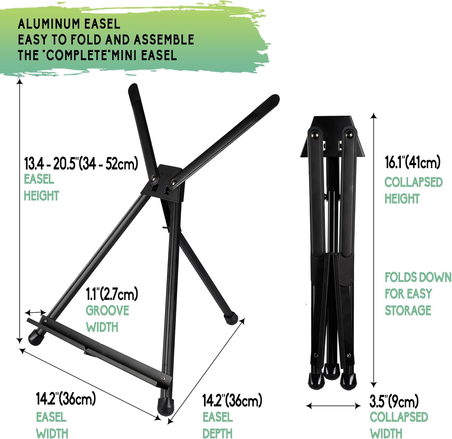 Conda Aluminum Tabletop Easel with Adjustable Height