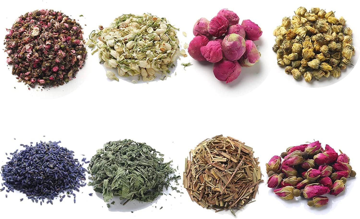 Dried Flowers and Herbs for Soap and Cosmetic Making 8-Piece Set
