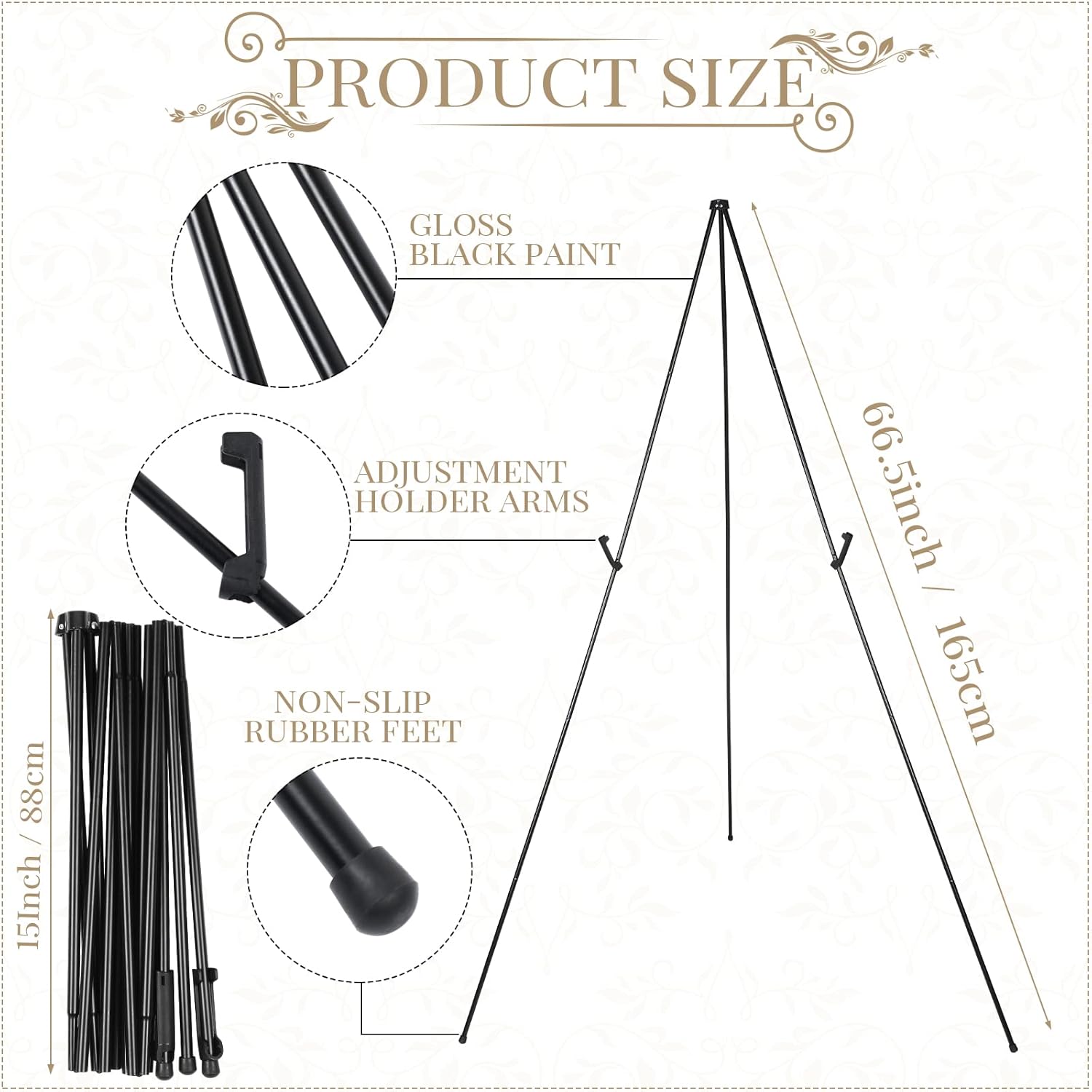 Yexiya 20 Pcs Foldable Metal Easel Stand with Bag