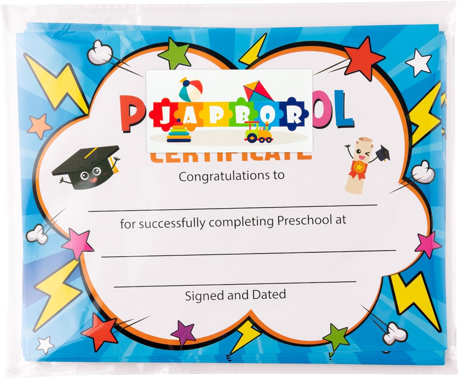 JAPBOR Preschool Graduation Certificates - 30PCS Diploma Paper for Printing
