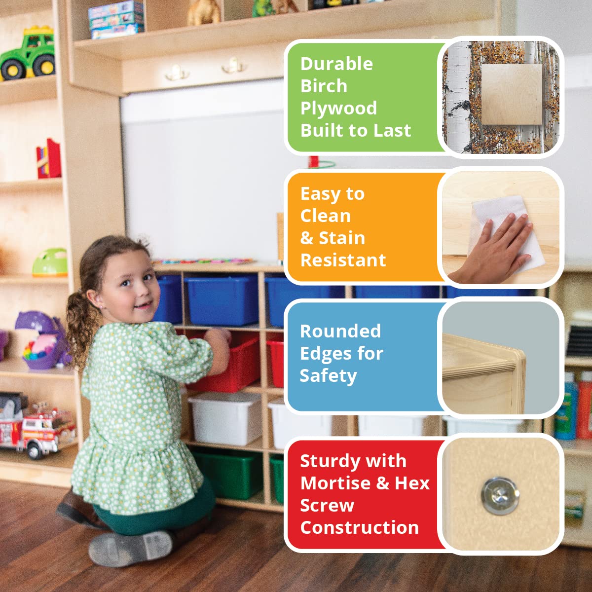 Wood Designs 4-Sided Adjustable Easel with Markerboard 1