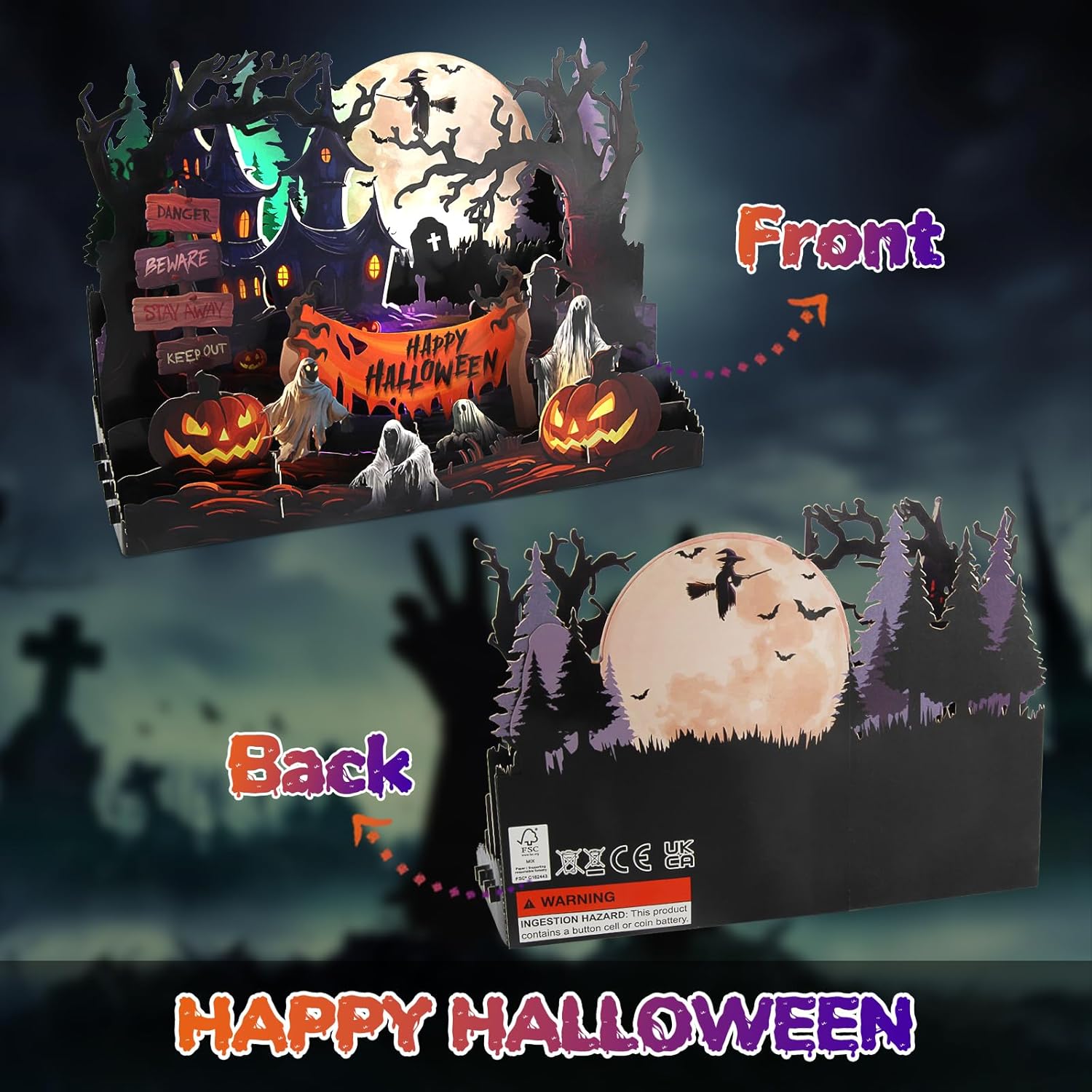 XTF2015 Halloween Card with Lights and Music