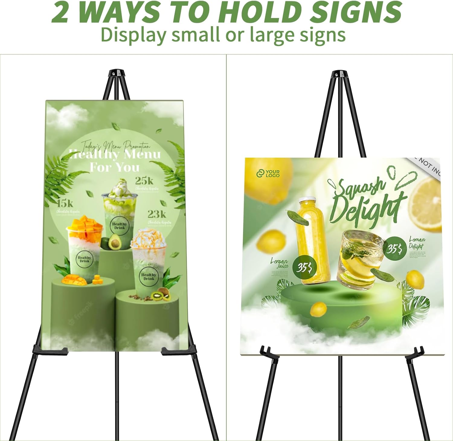 PUJIANG 3 Pack Floor Easel Stand for Display and Painting