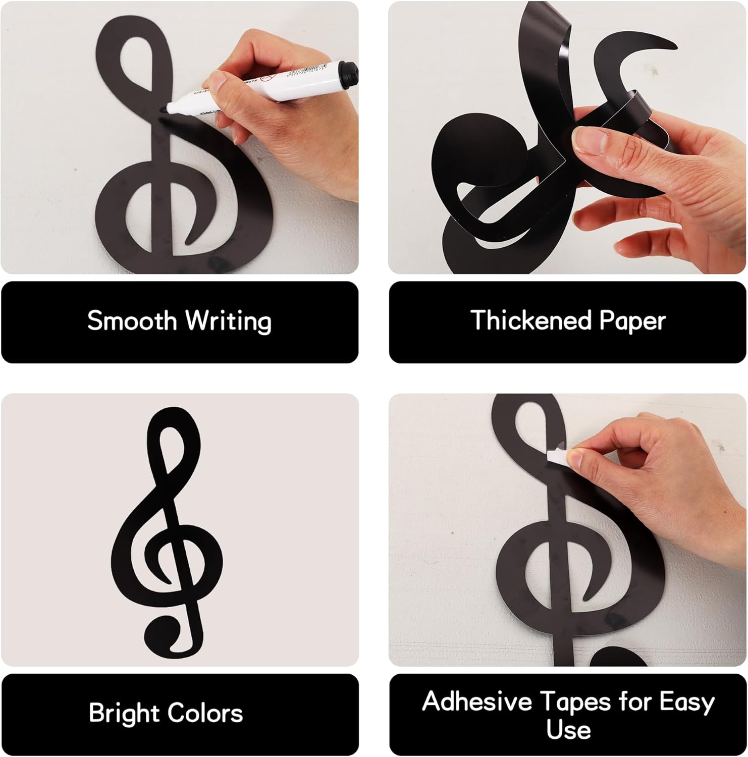 Vuzvuv 60 Pcs Music Notes Cutouts for Party Decor
