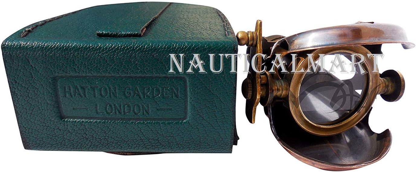 Antique Style Brass Pocket Monocular with Box