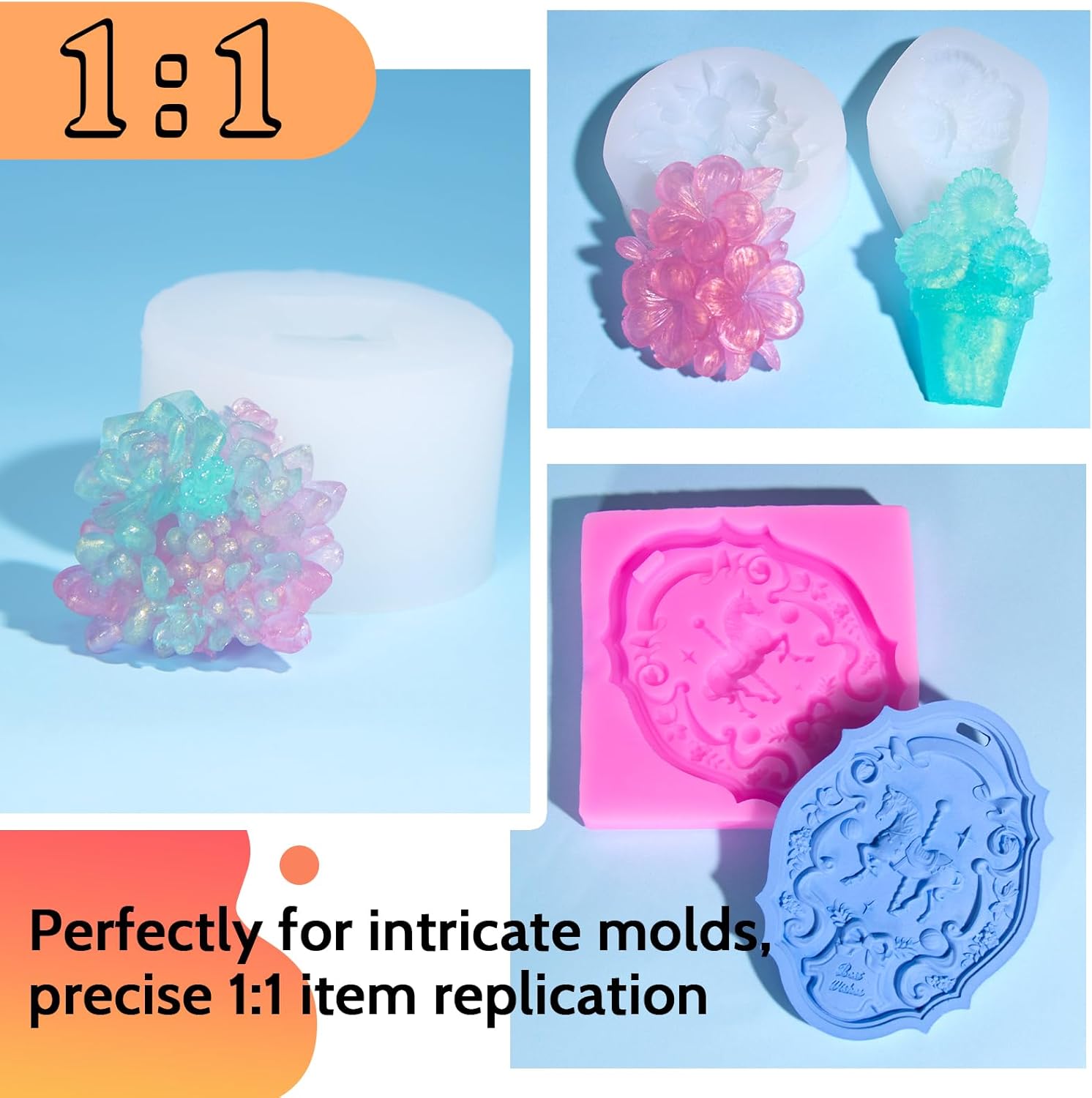 JDiction Silicone Mold Making Kit for Resin and Soap Molds