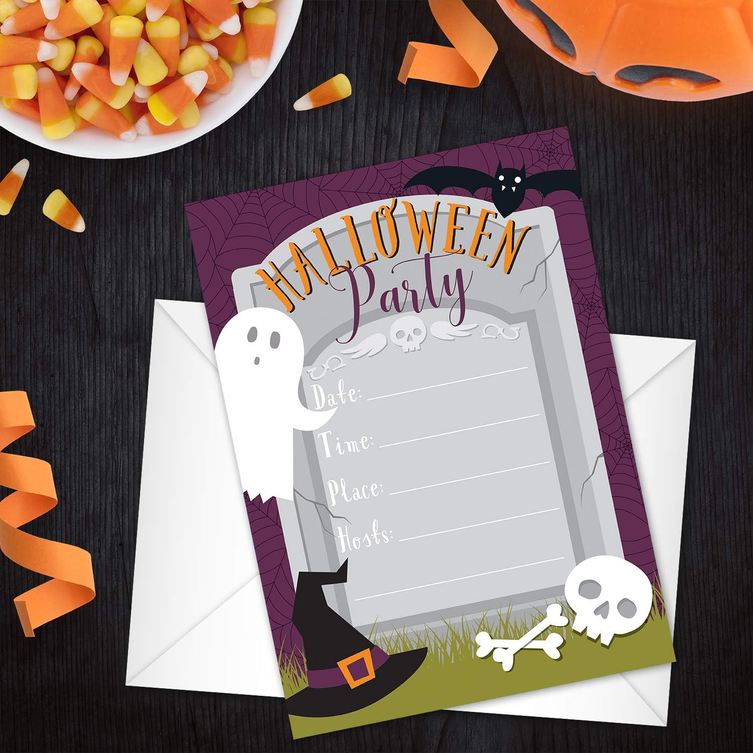 Canopy Street Halloween Party Invites 5x7