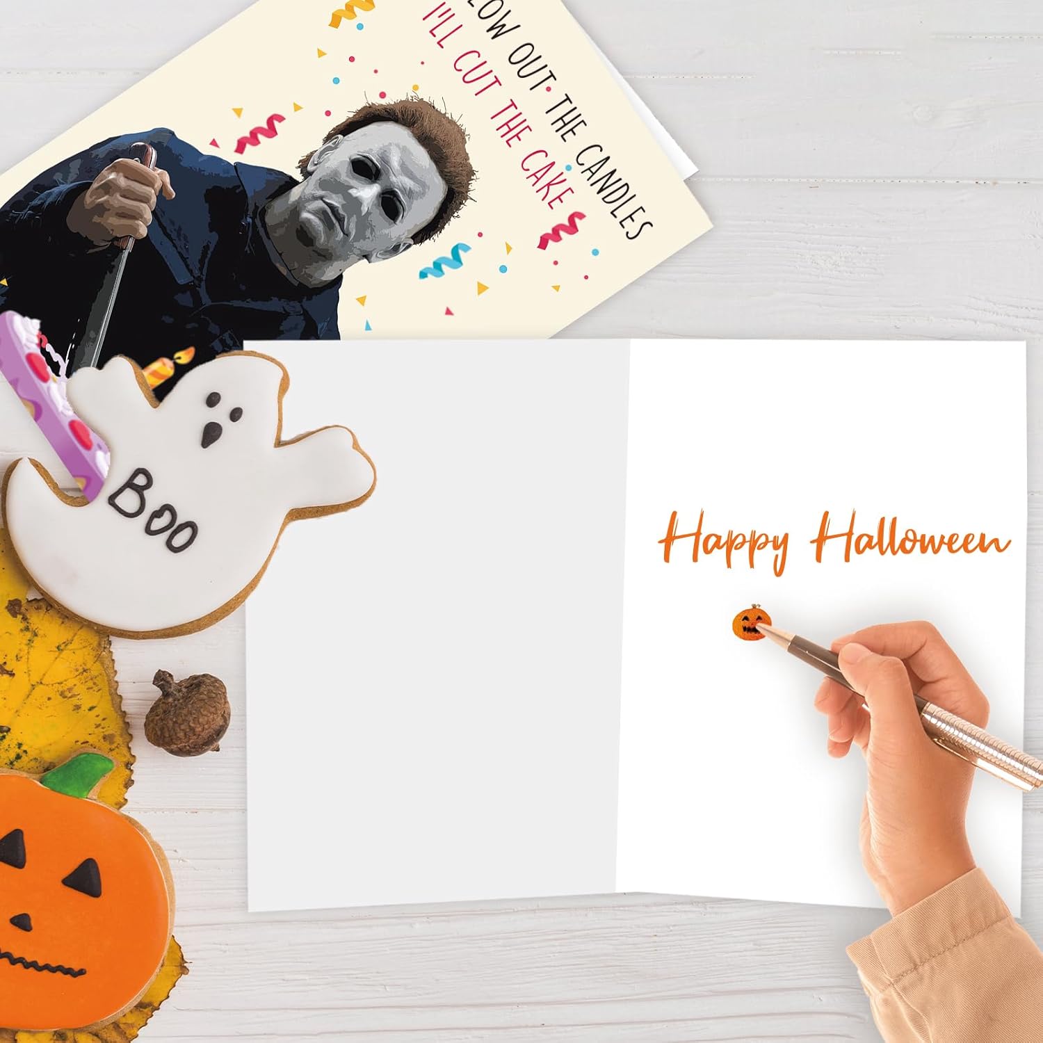 Creepy Michael Myers Halloween Birthday Card