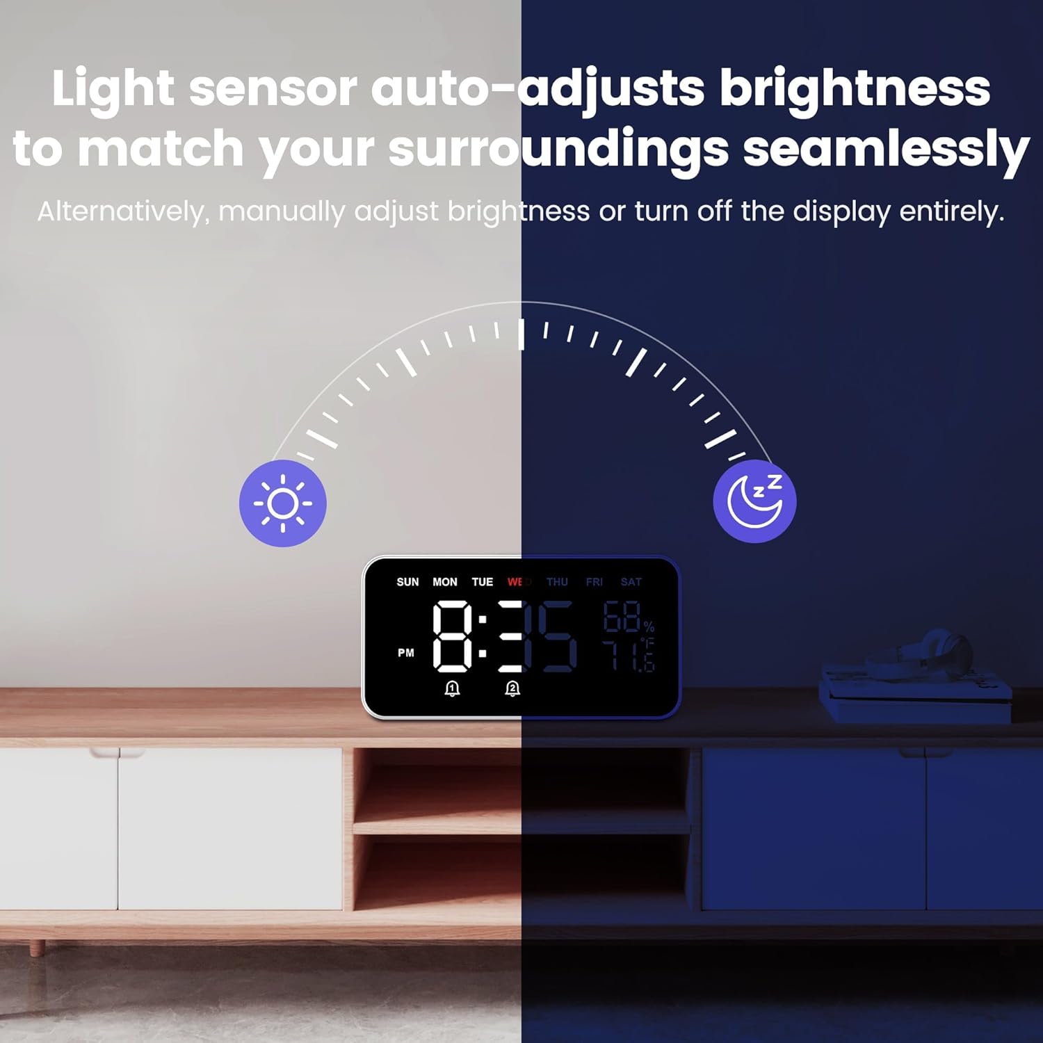 Dekala Bed Shaker Alarm Clock for Heavy Sleepers