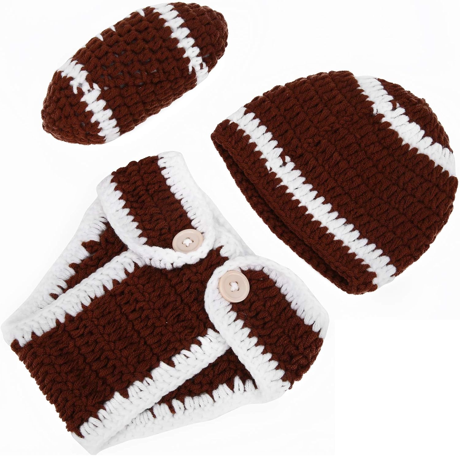 Newborn Photography Props Set Brown Baby Hats for Boys and Girls