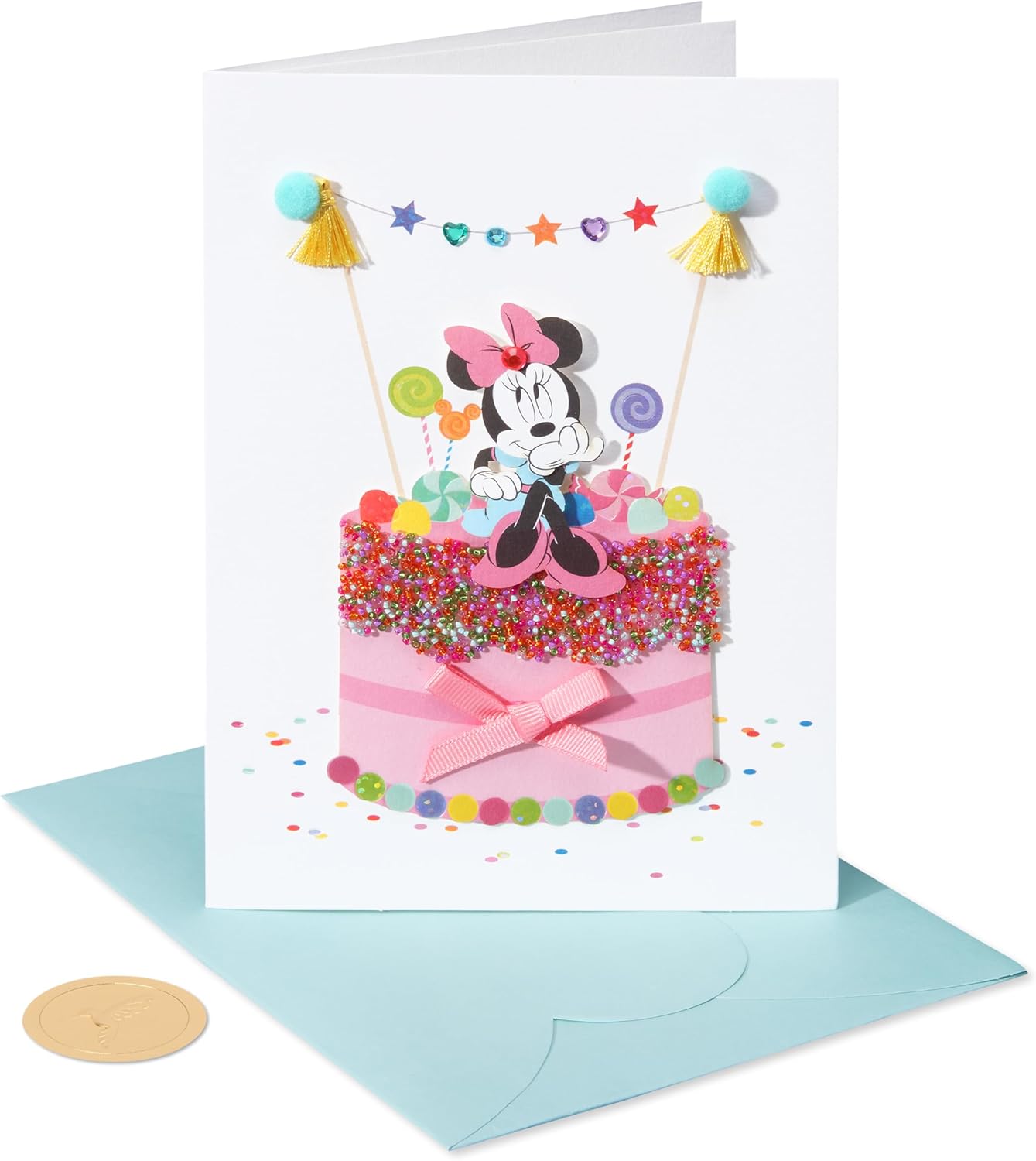 Papyrus Minnie Mouse Birthday Card - Happy Wishes