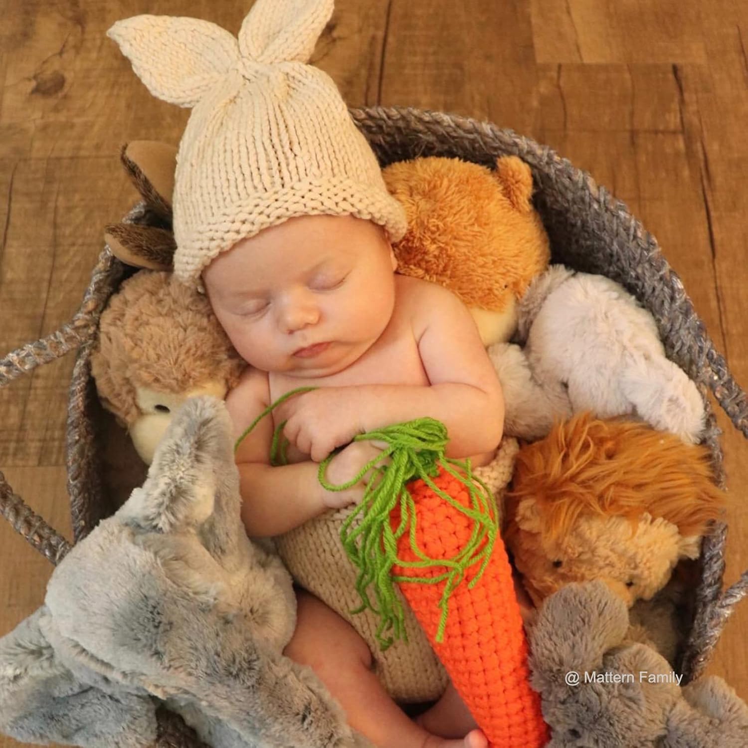 Newborn Photography Props Baby Easter Bunny Outfits Handmade Crochet Set