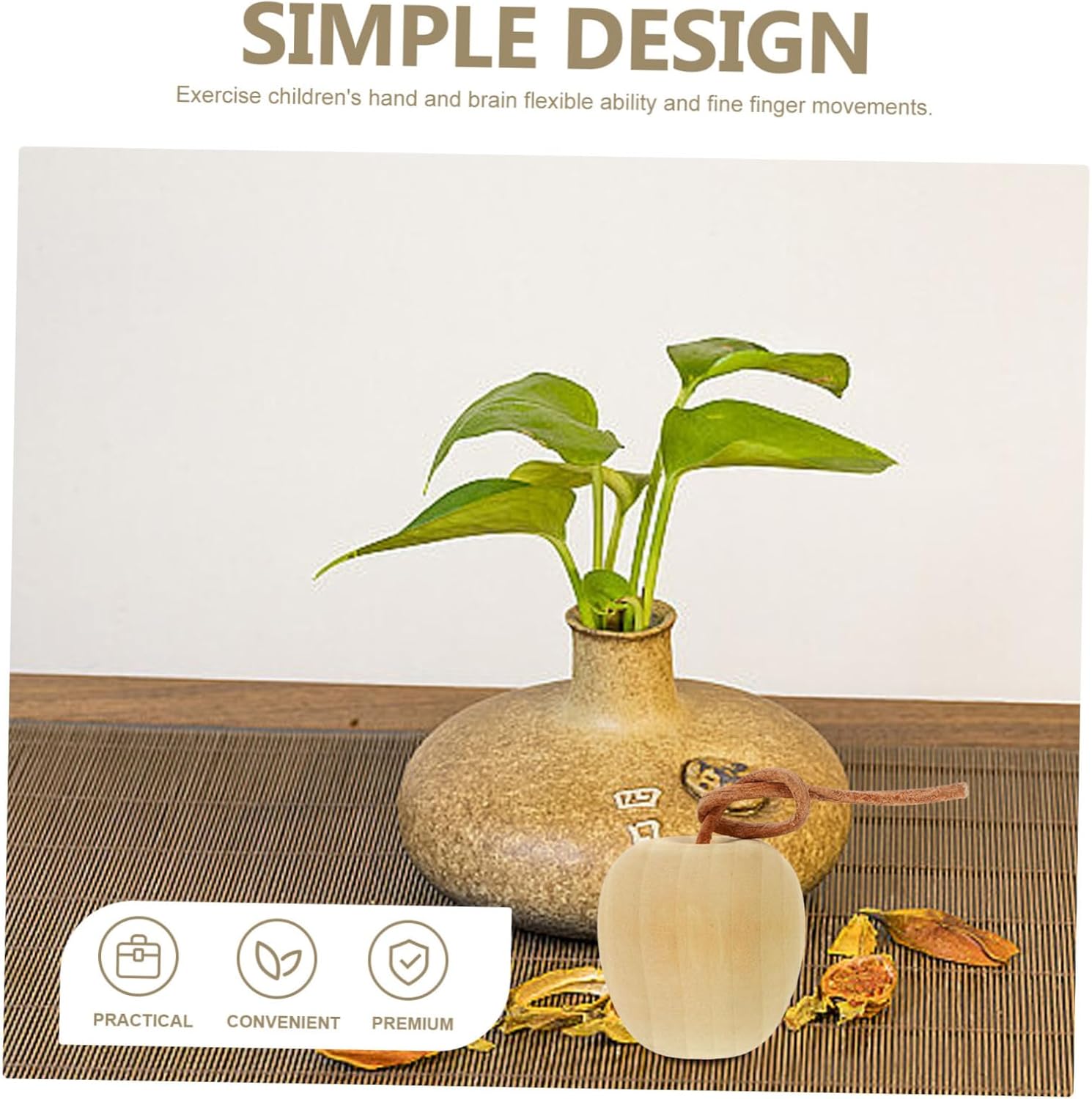 4pcs Unpainted Wooden Fruit DIY Decor Crafts