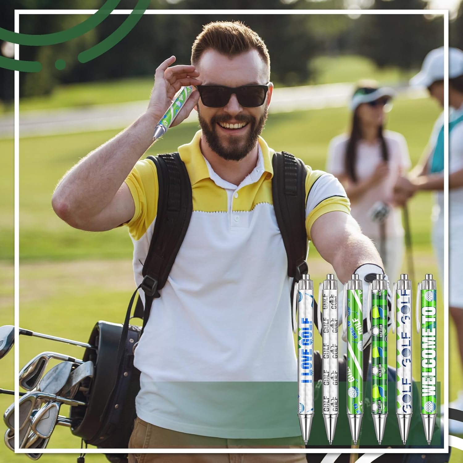48 Golf Themed Birthday Party Pens with Golf Ball Design