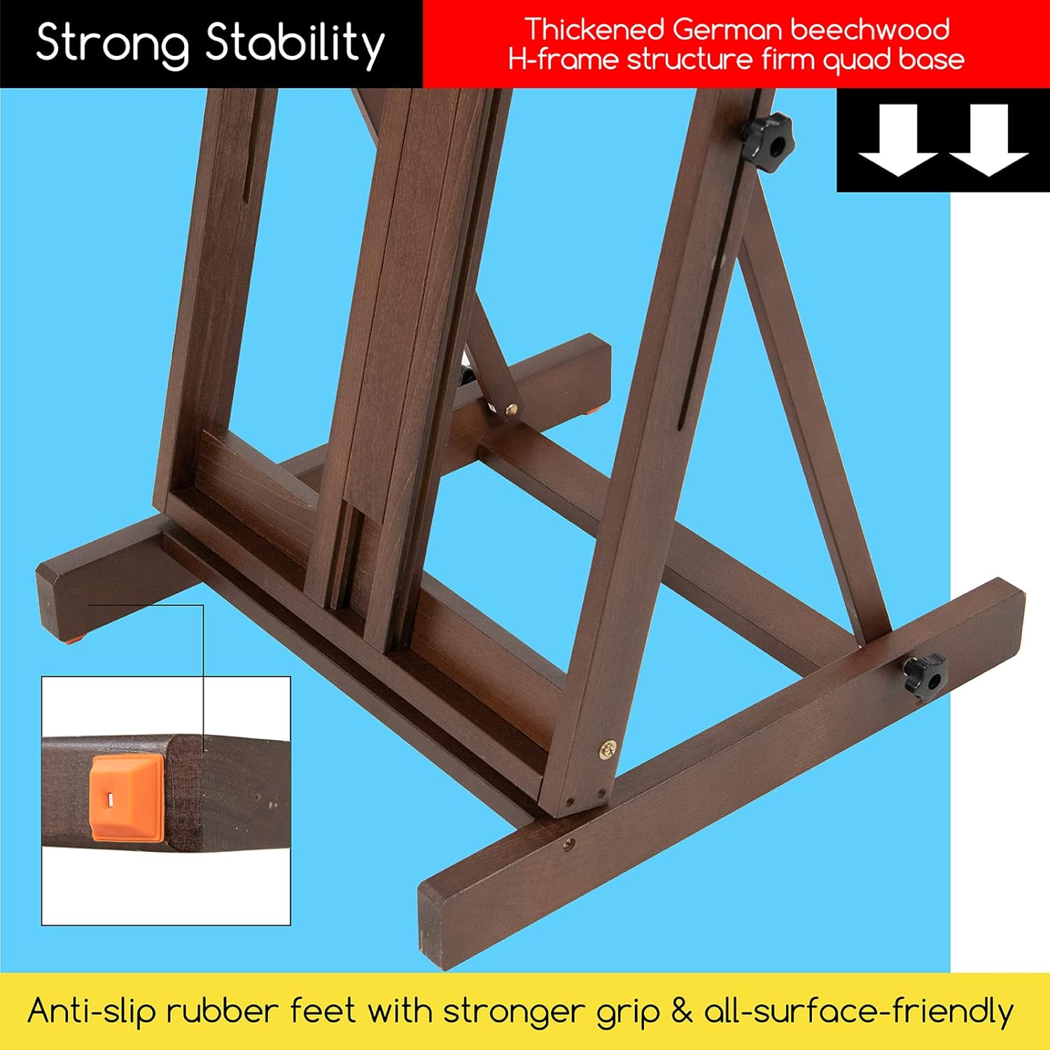 MEEDEN H-Frame Easel with Storage Tray 1