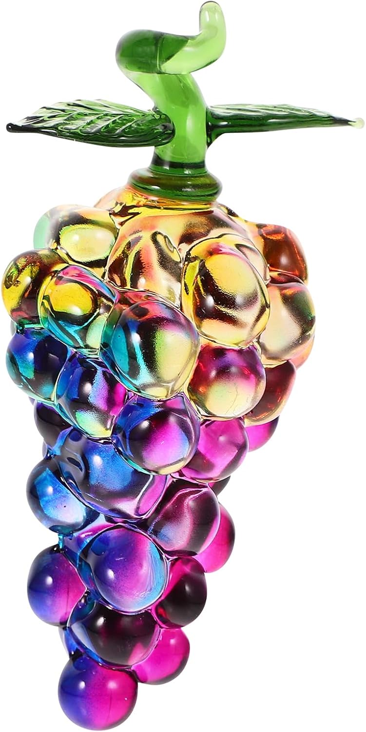Crystal Grape Figurine Decor Desk Paperweight