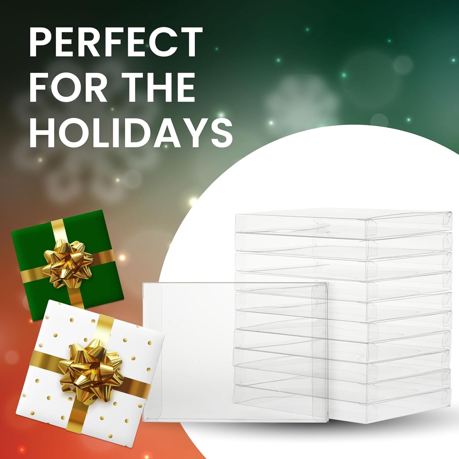 Juvale 50 Pack Clear Greeting Card Storage Boxes - 45x6 Inch