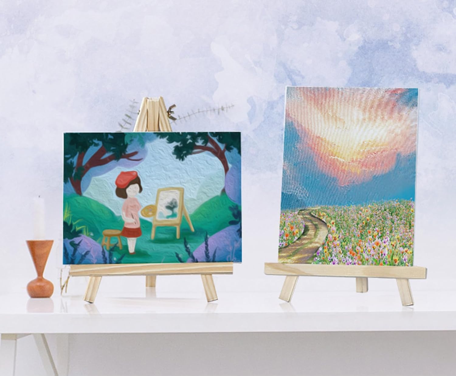 Tosnail 12 Pack 9 Inch Wooden Art Easel Stand