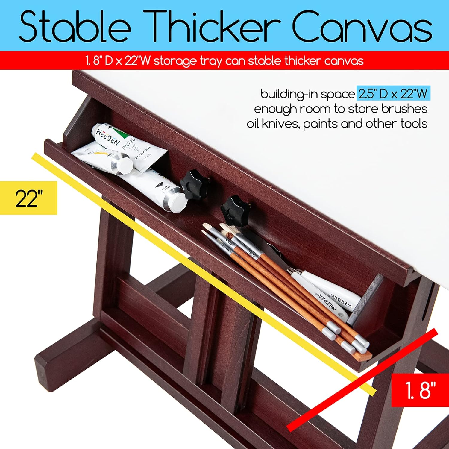 MEEDEN H-Frame Easel with Storage Tray