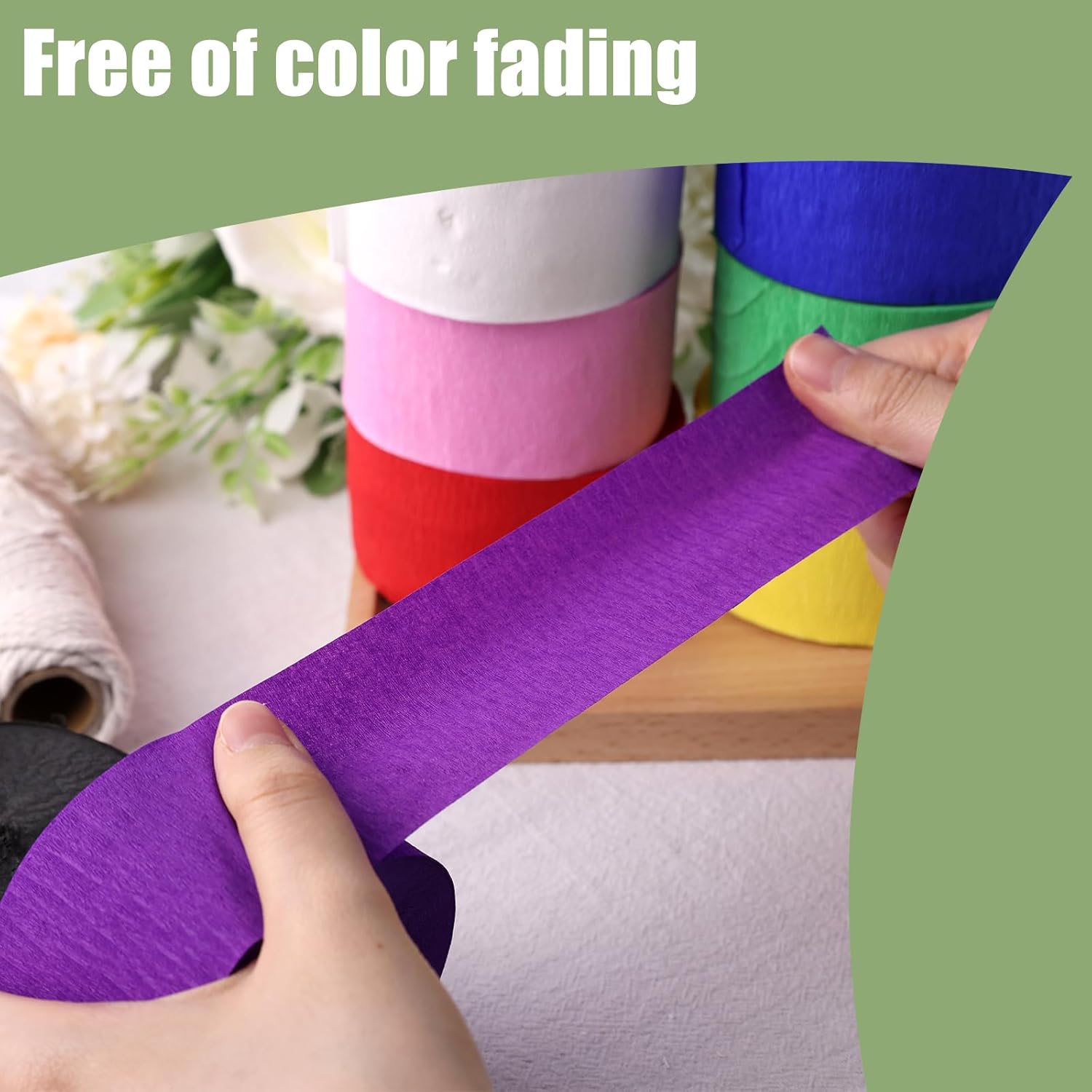 VGOODALL 8 Rolls Crepe Paper Streamers