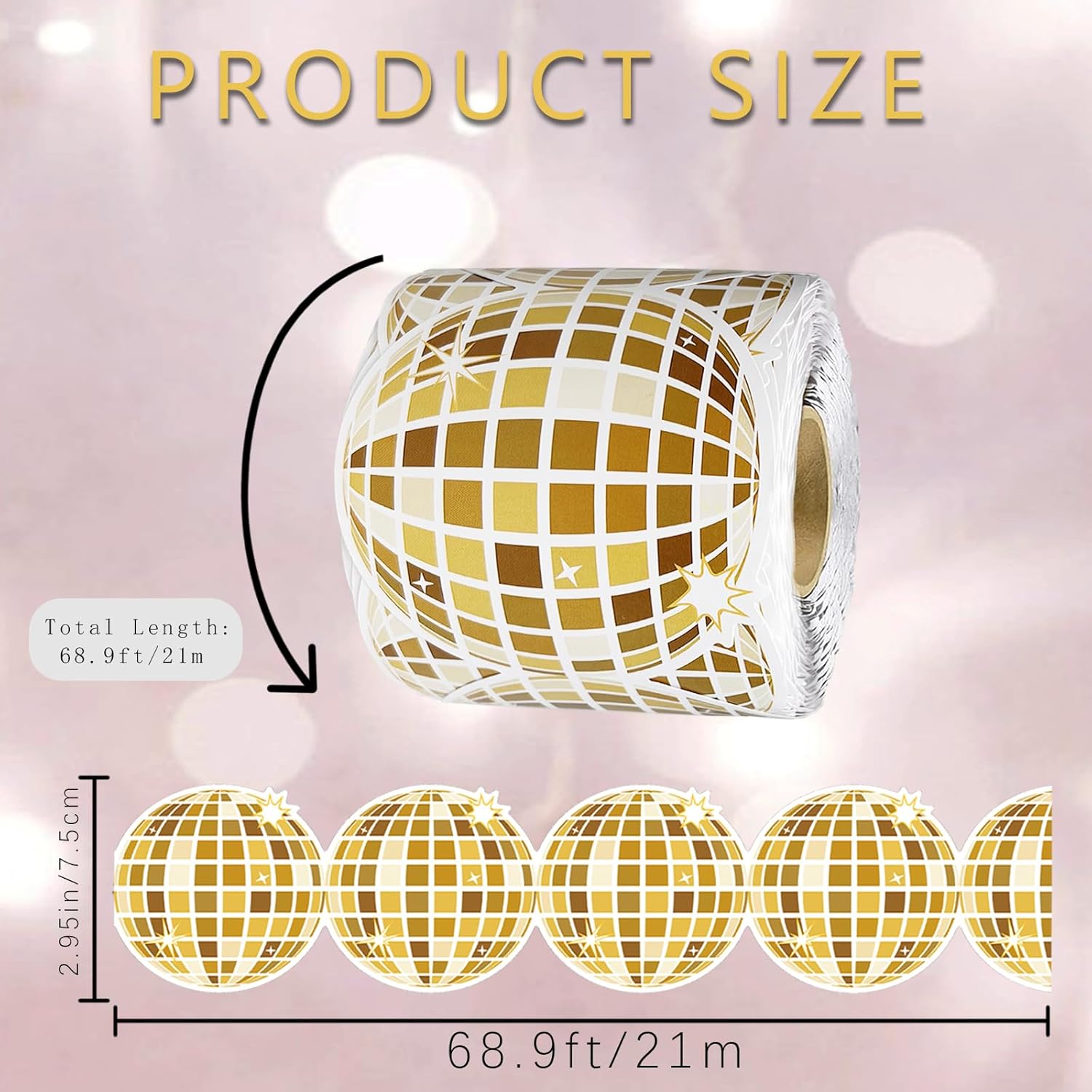 Disco Ball Bulletin Board Border 689 Feet Gold