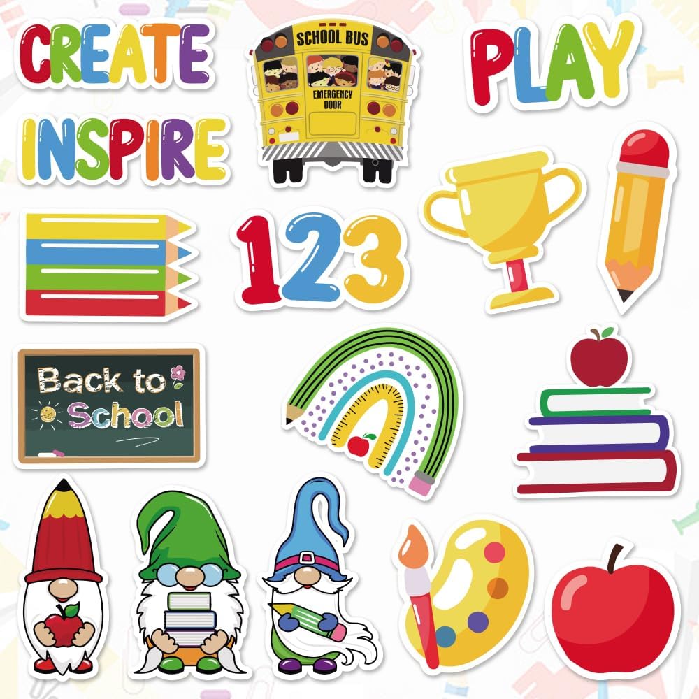 60 Pieces Back to School Bulletin Board Decorations