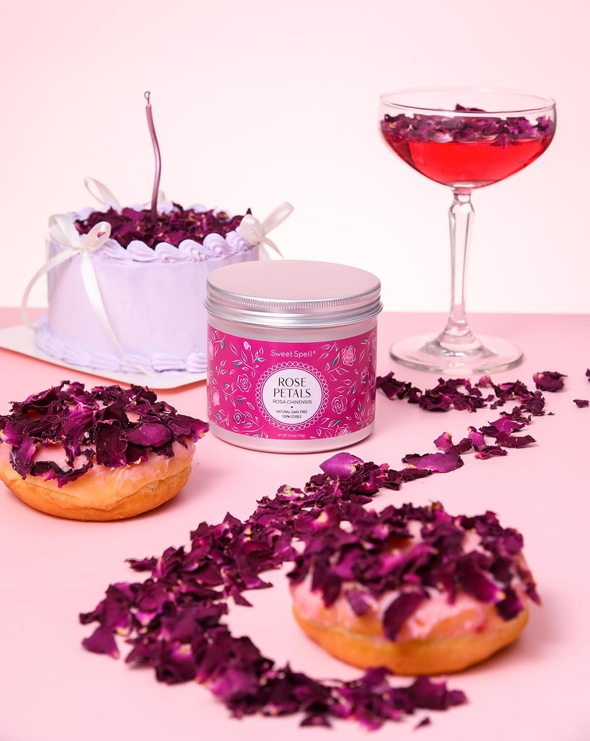 Sweet Spell Dried Rose Petals for Drinks and Decorations