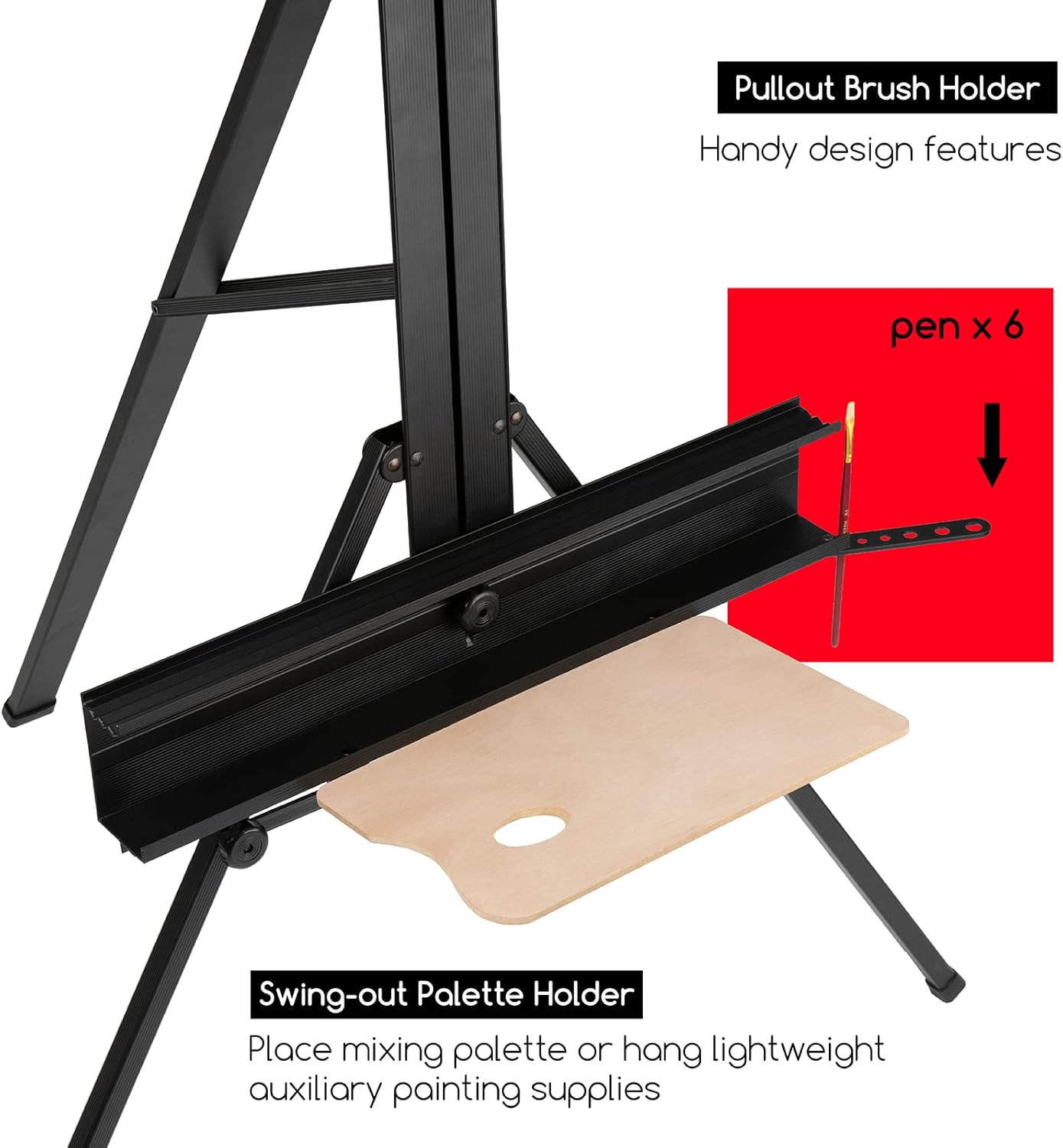 MEEDEN Aluminum Art Easel for Painting Portable and Sturdy