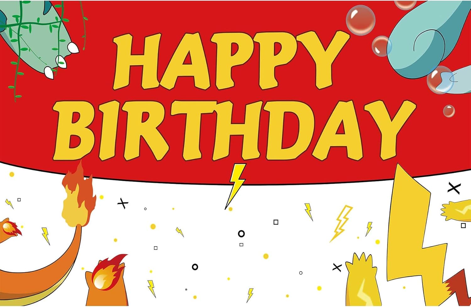 59x36ft Cartoon Birthday Backdrop for Kids Party Decor