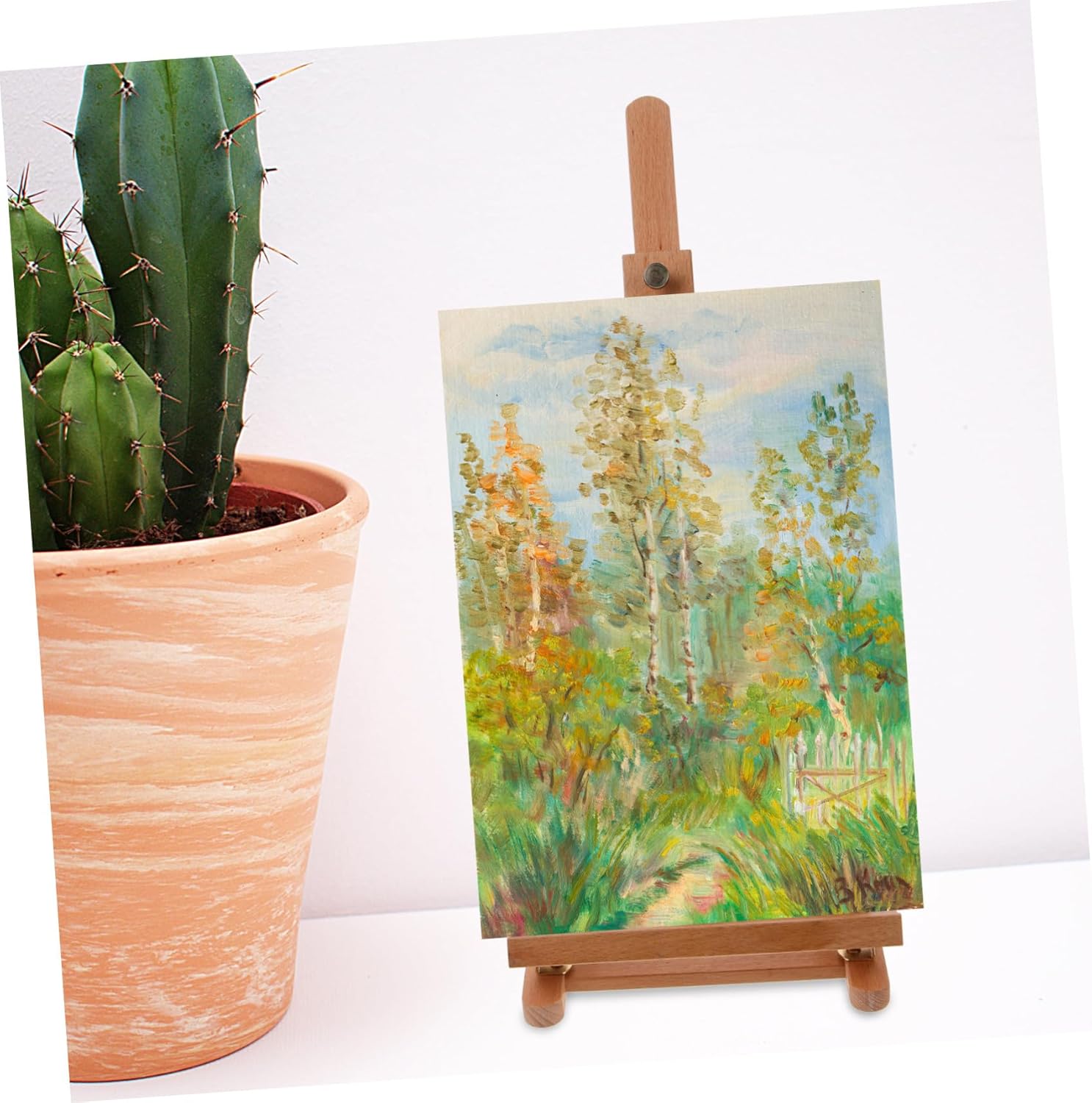 Lightweight Solid Wood Easel for Art Display and Sketching