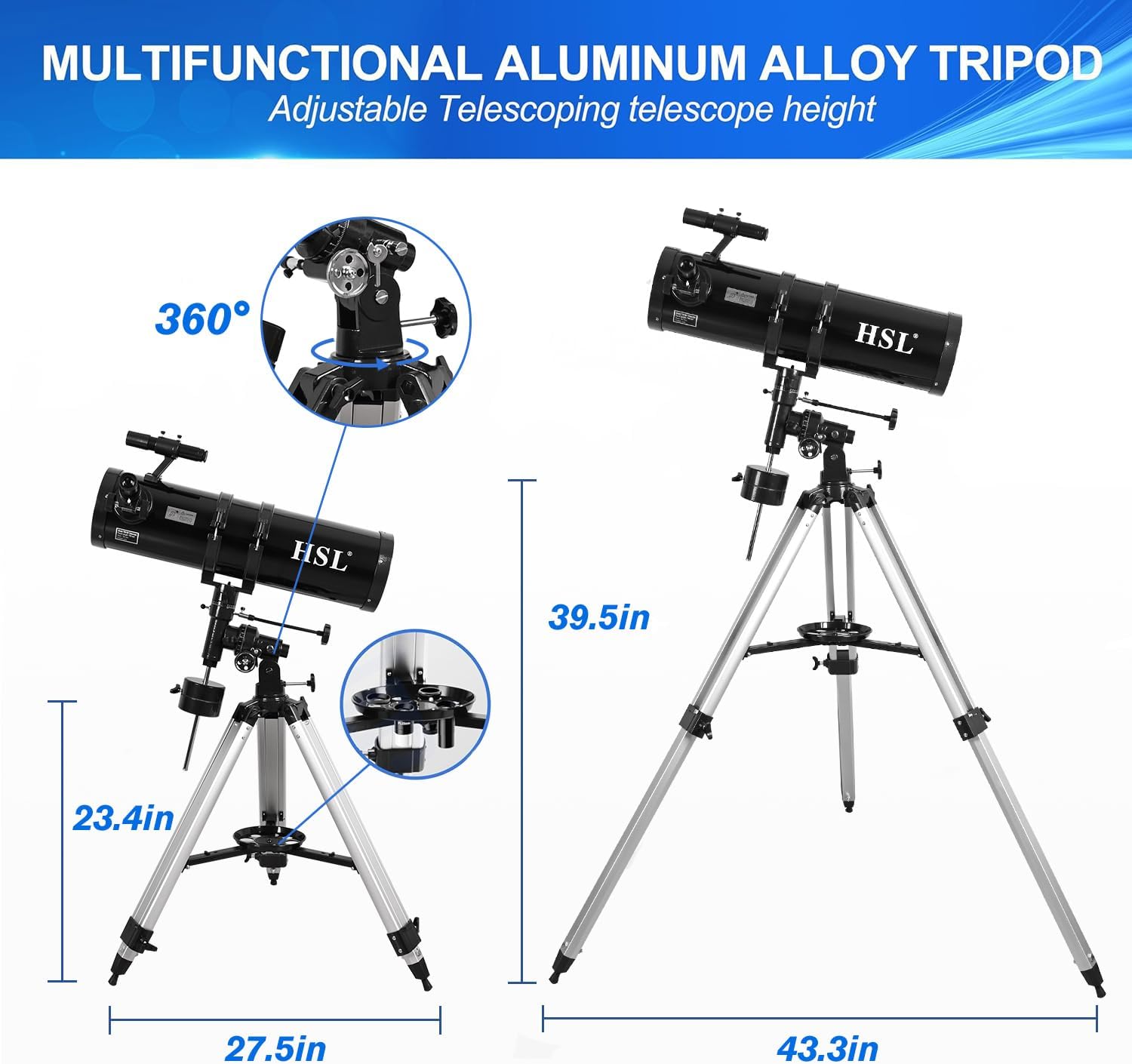 HSL 150EQ Reflector Telescope for Adults