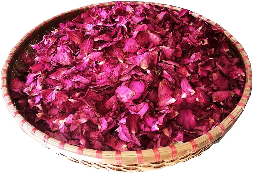 Dried Red Rose Petals 175oz for Bath Soap Crafts Wedding Confetti