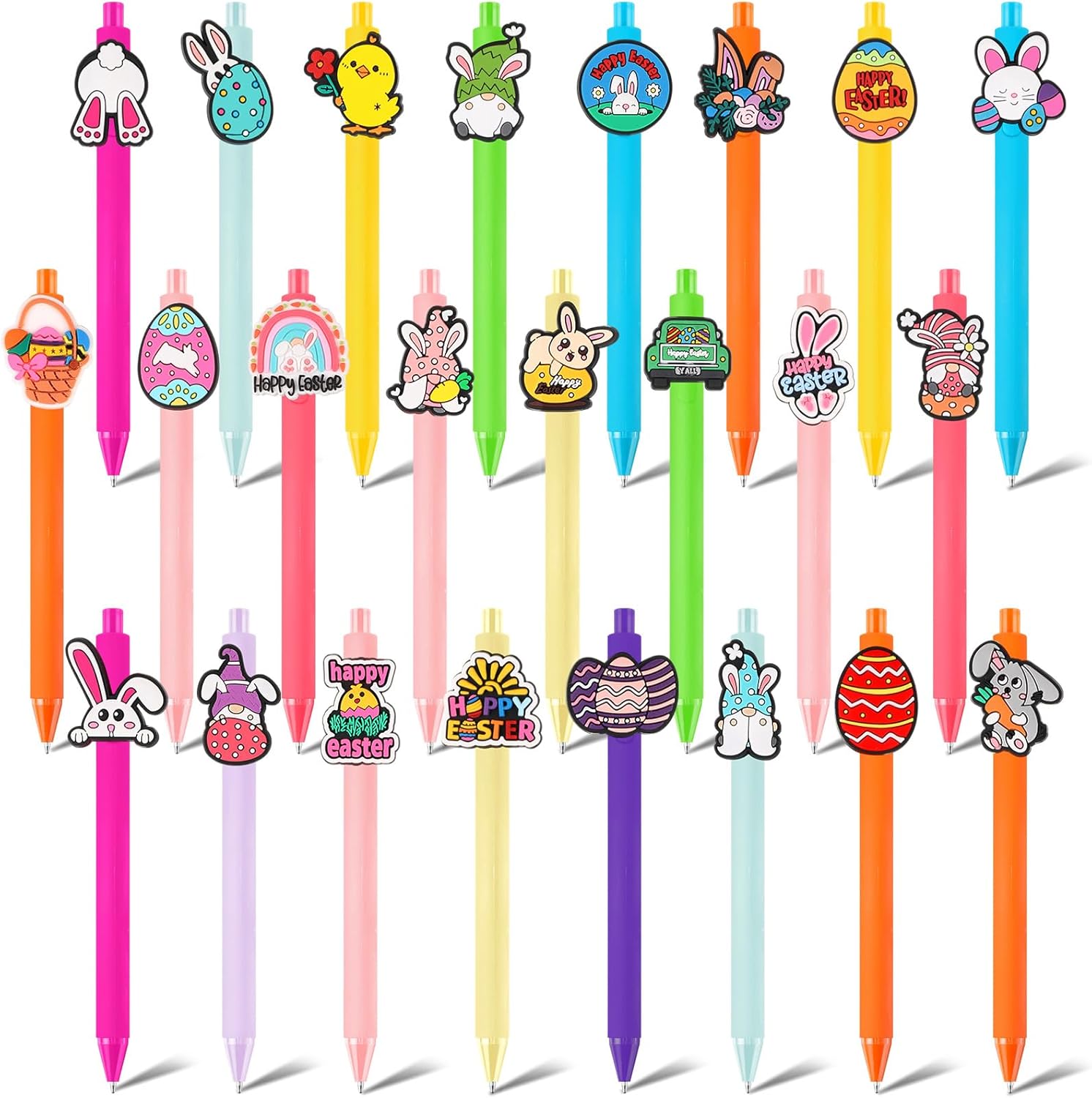 24 Pcs Cute Easter Themed Pens for Kids and Office Use