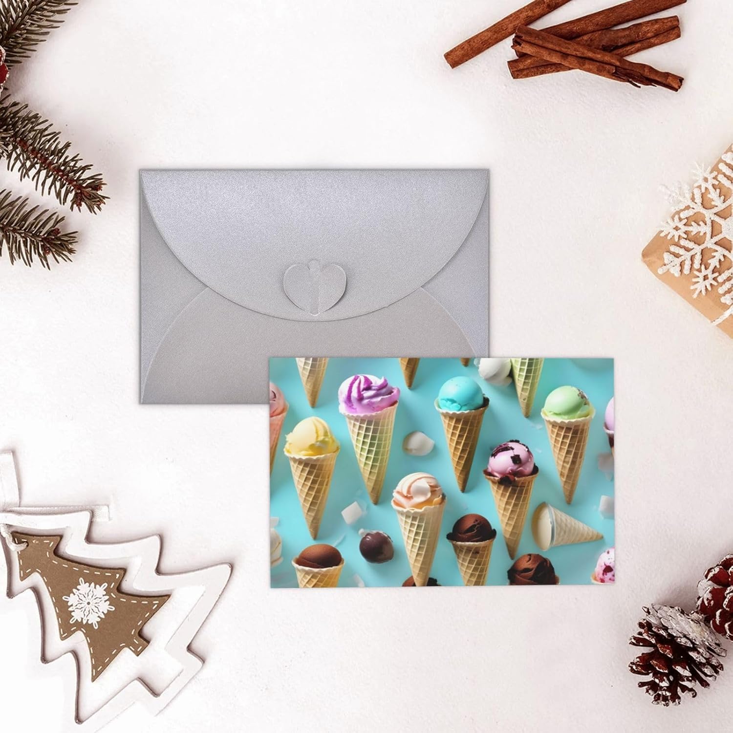 Ice Cream Cones Greeting Card for Birthday Wedding Party