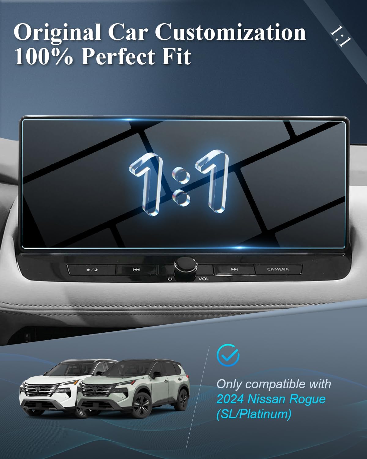 BIBIBO 2024-2026 Nissan Rogue 123 Screen Protector
