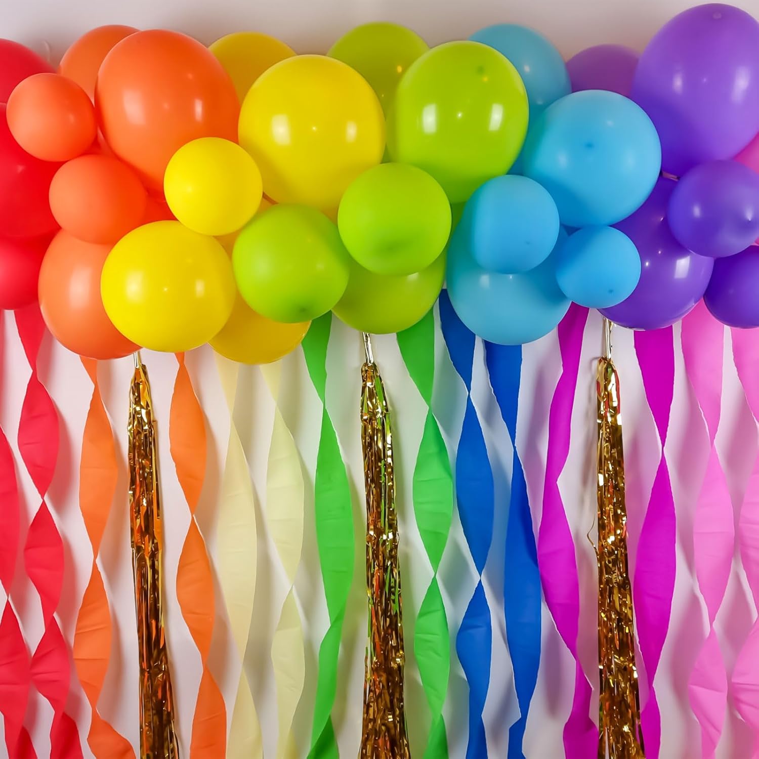 Uxcell Crepe Paper Streamers 6 Rolls Black Party Decorations