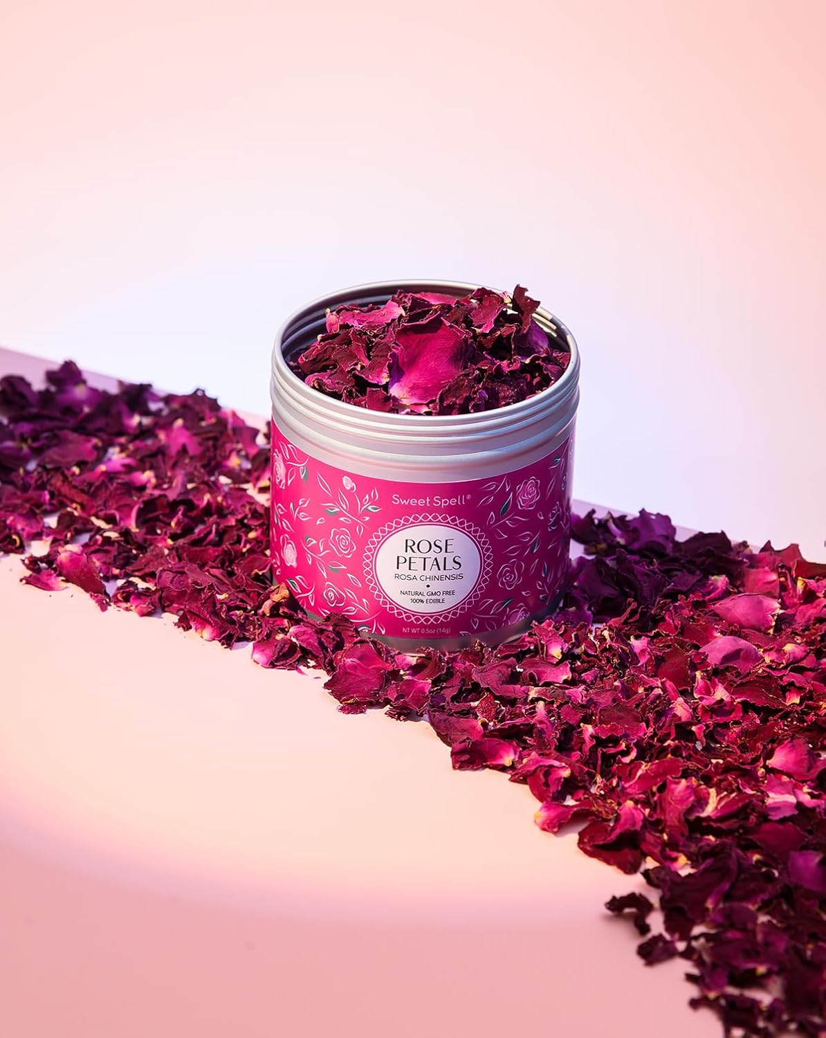 Sweet Spell Dried Rose Petals for Drinks and Decorations