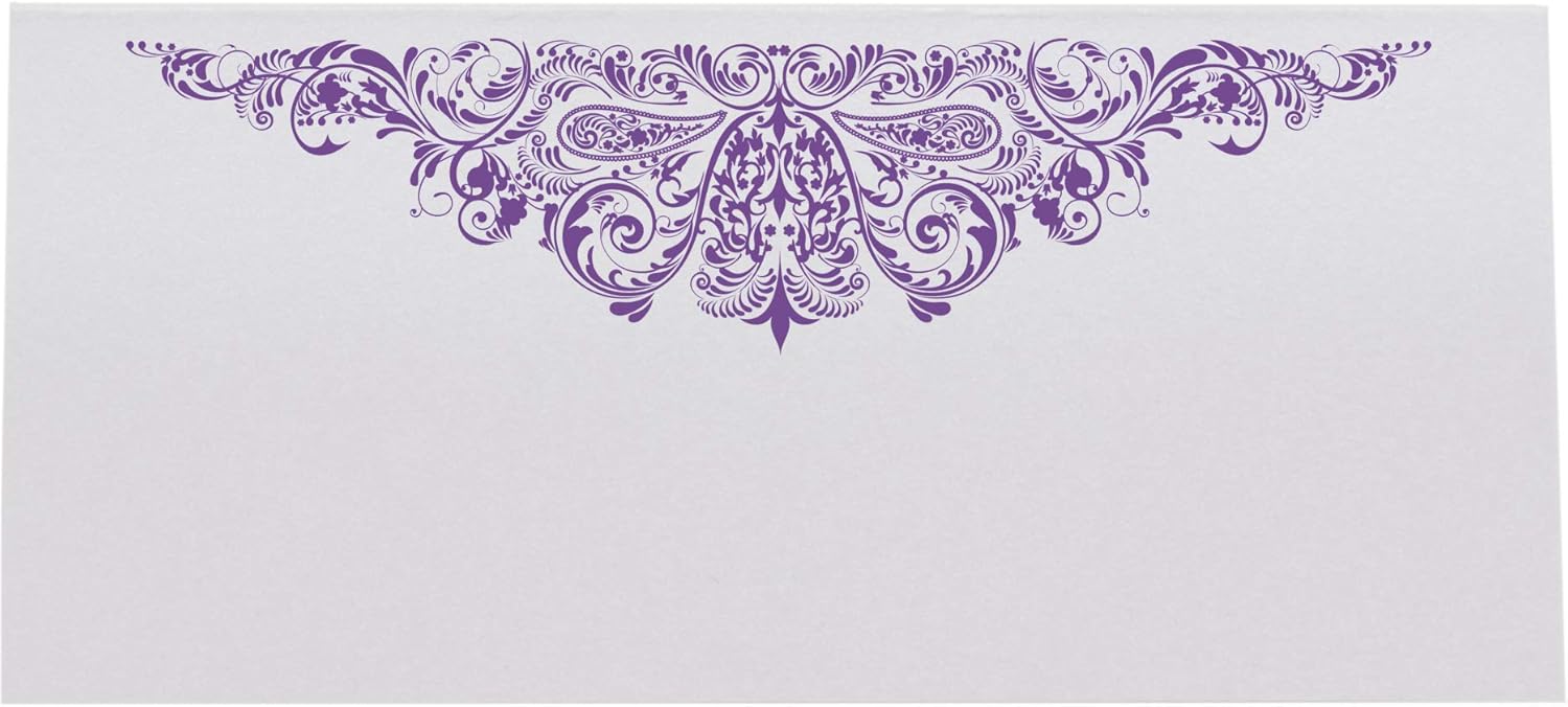 Paisley Place Cards Purple Set of 60 Laser Inkjet Printers