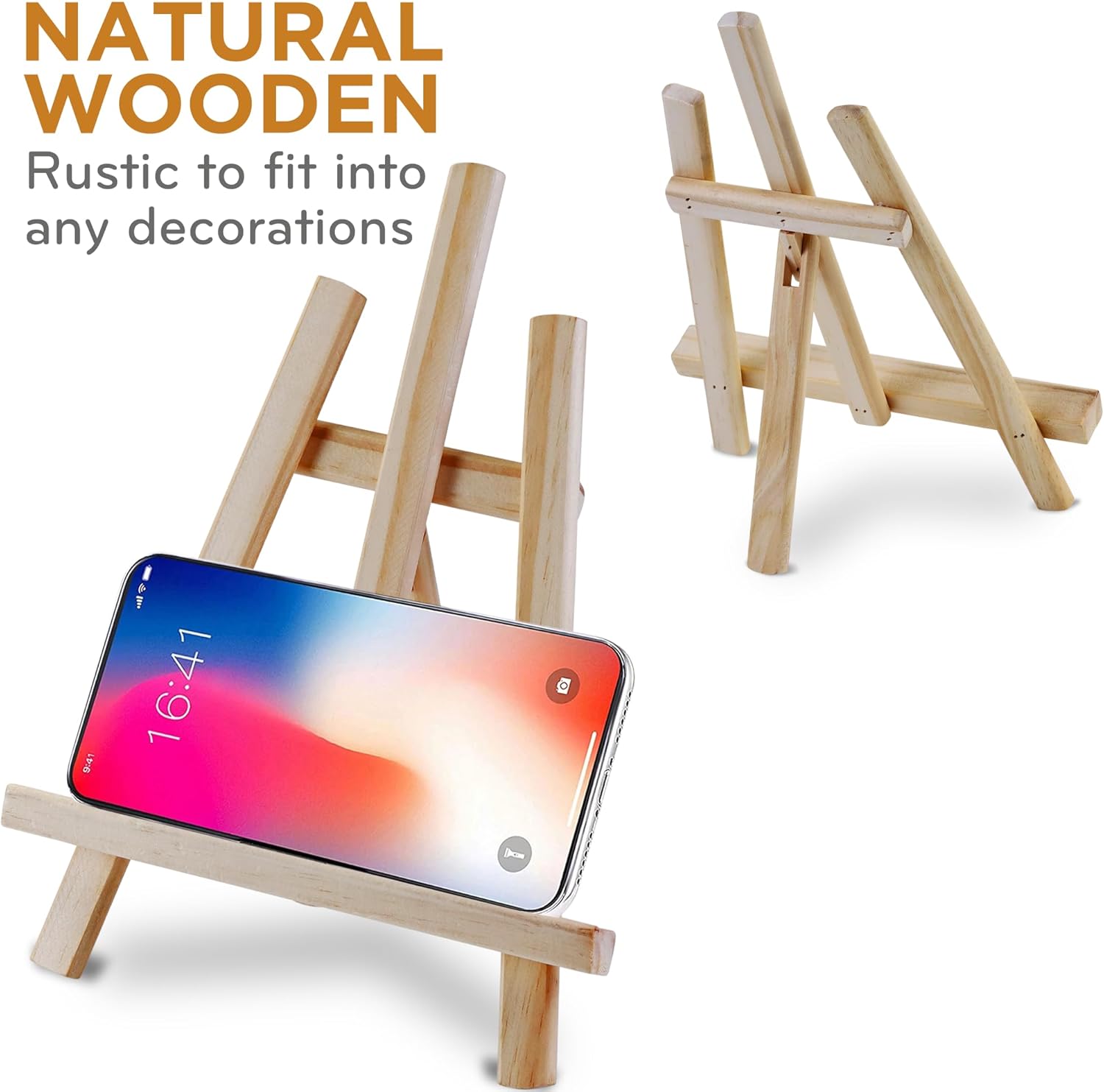 DUGATO 11 Inch Wood Tabletop Easel Set 4 Pack